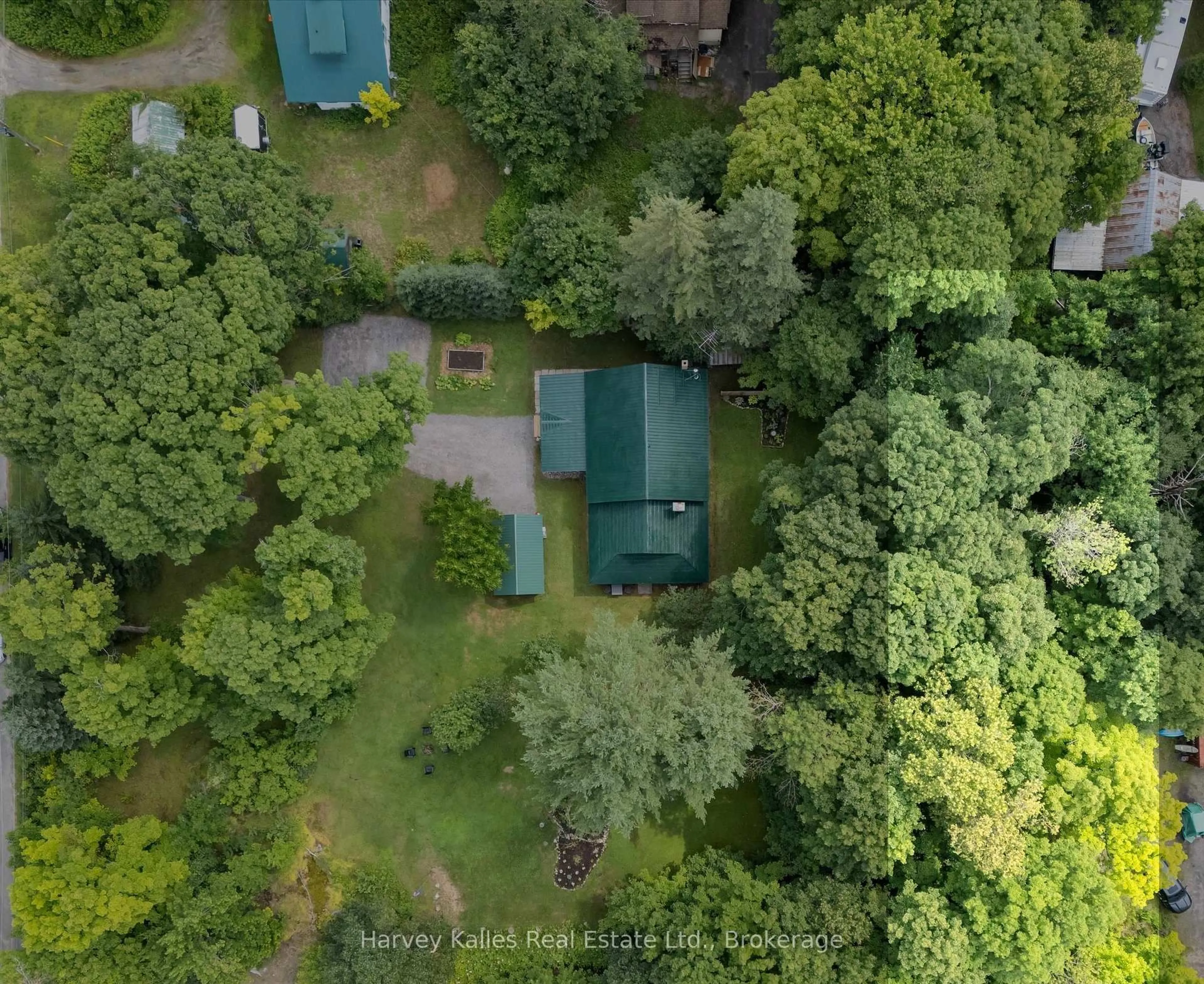A pic from outside/outdoor area/front of a property/back of a property/a pic from drone, forest/trees view for 15 Victoria St, Seguin Ontario P0C 1J0