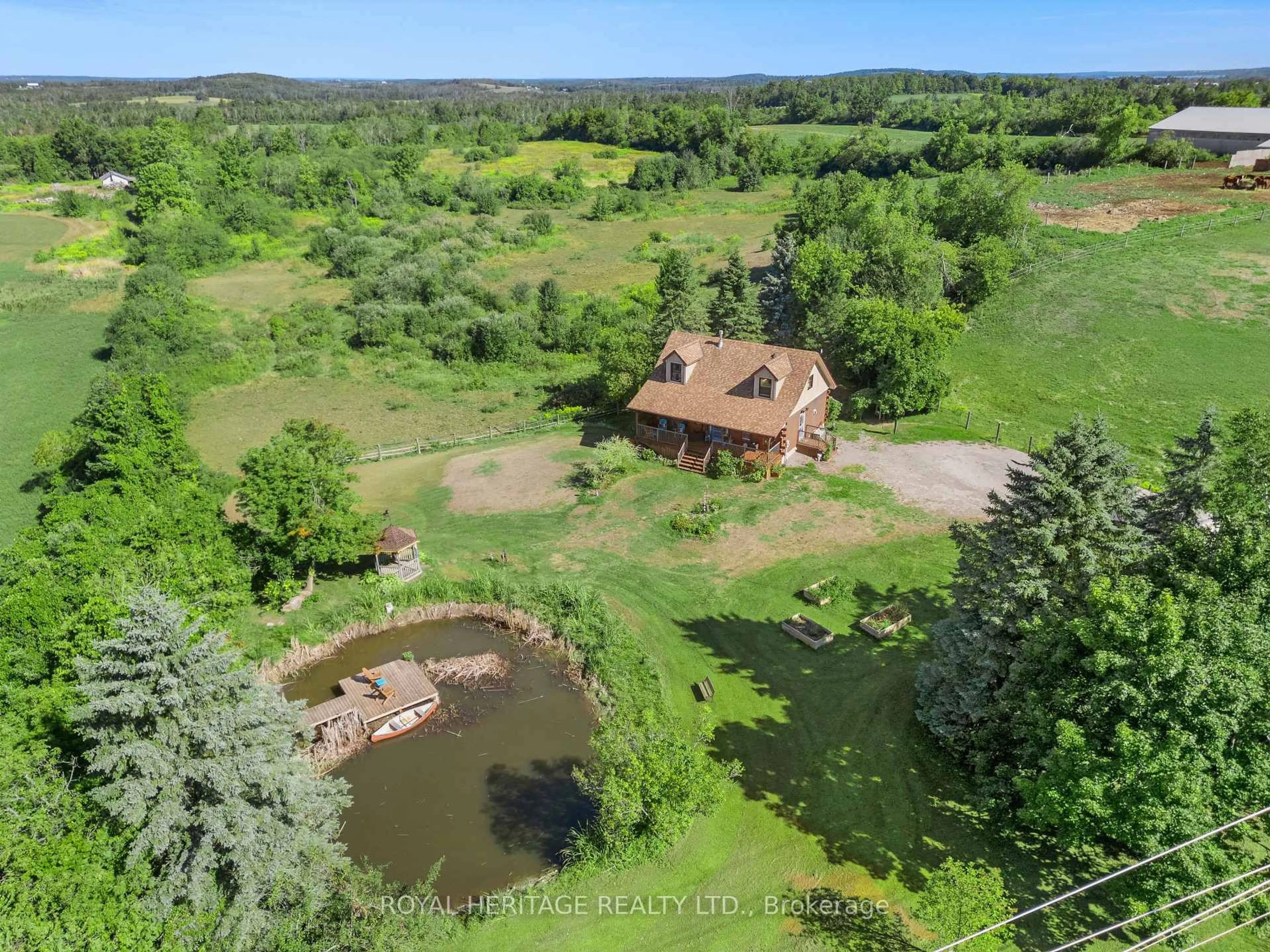 A pic from outside/outdoor area/front of a property/back of a property/a pic from drone, water/lake/river/ocean view for 713 Cottingham Rd, Kawartha Lakes Ontario K0L 2W0