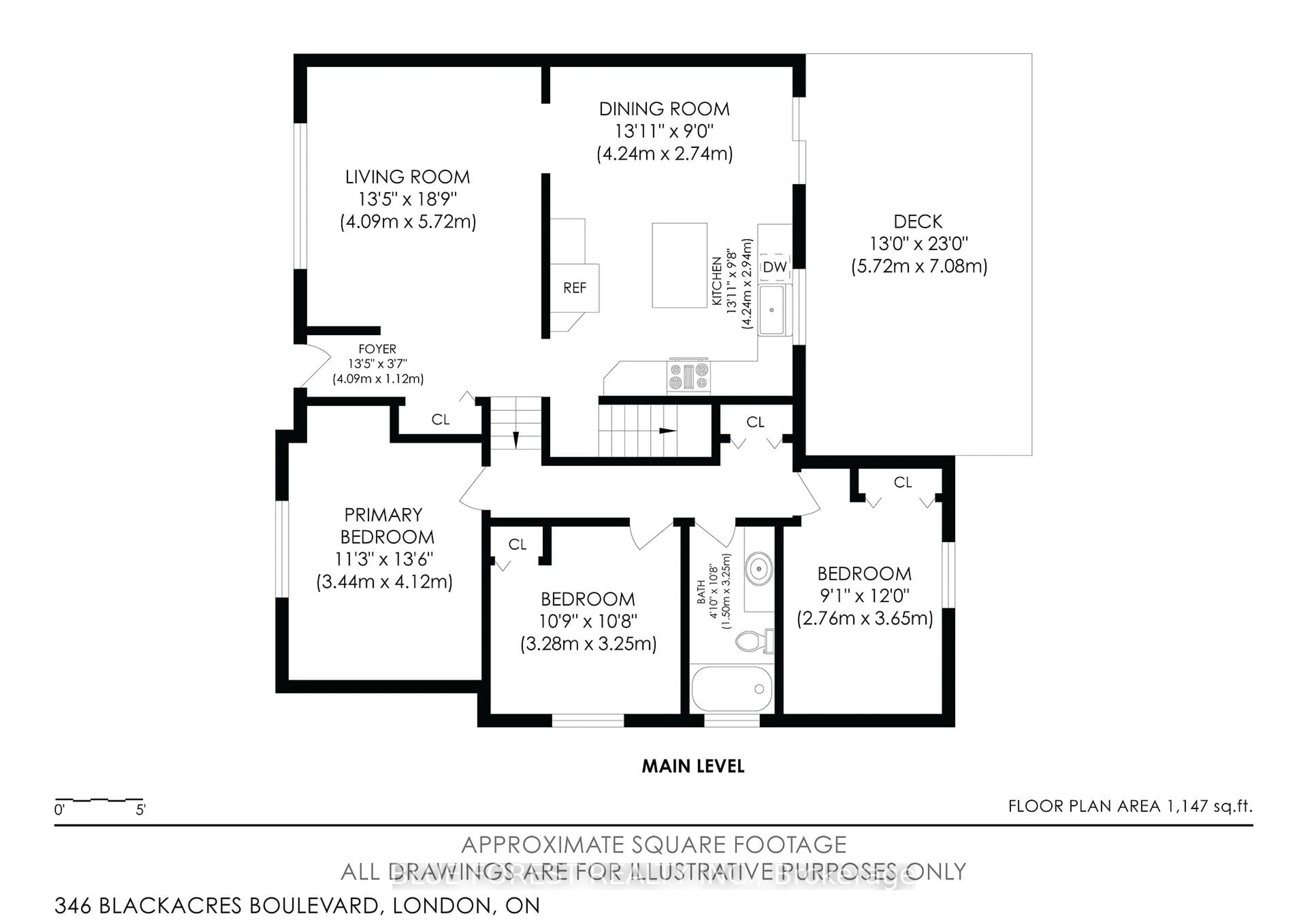 Floor plan for 346 Blackacres Blvd, London North Ontario N6G 3C9