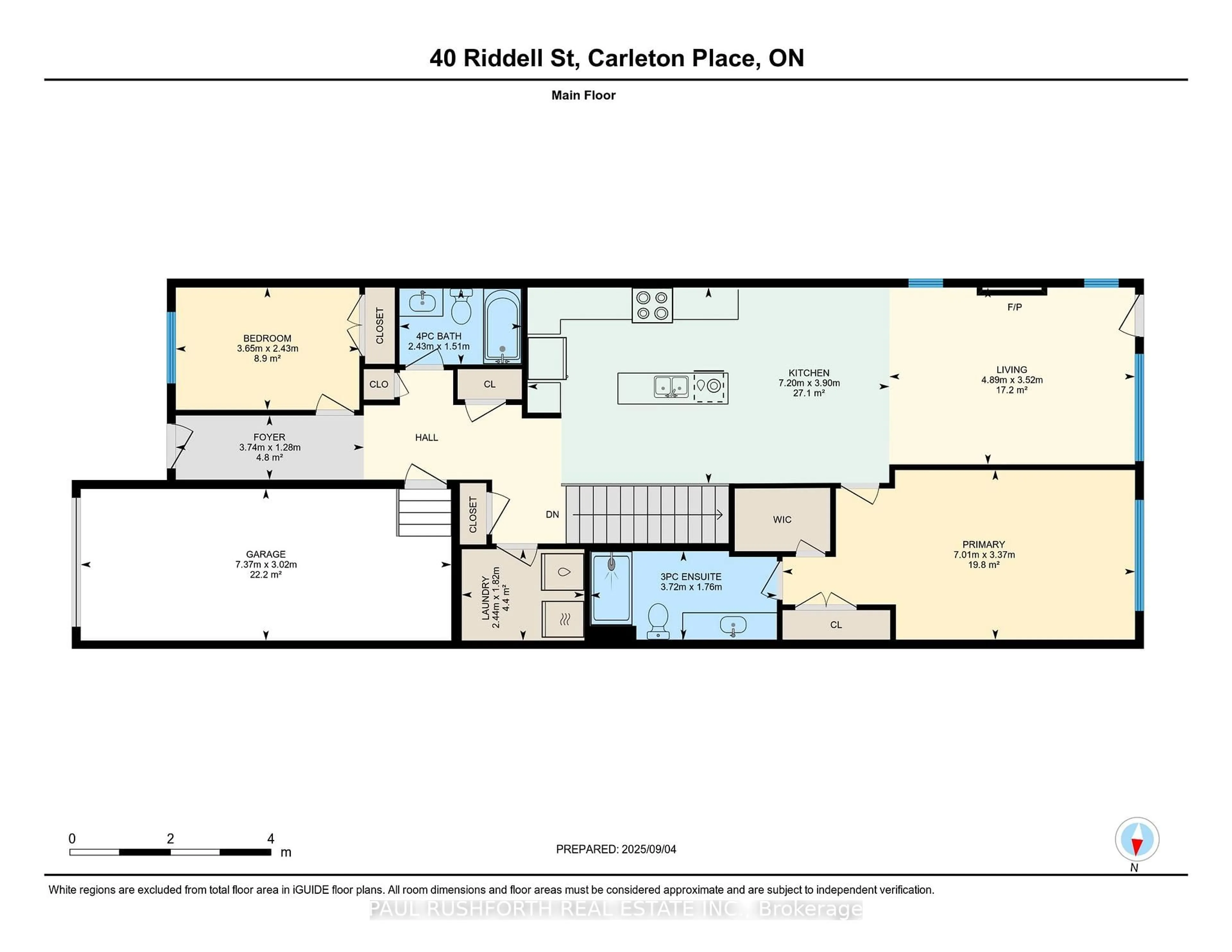 Floor plan for 40 Riddell St, Carleton Place Ontario K7C 0K3