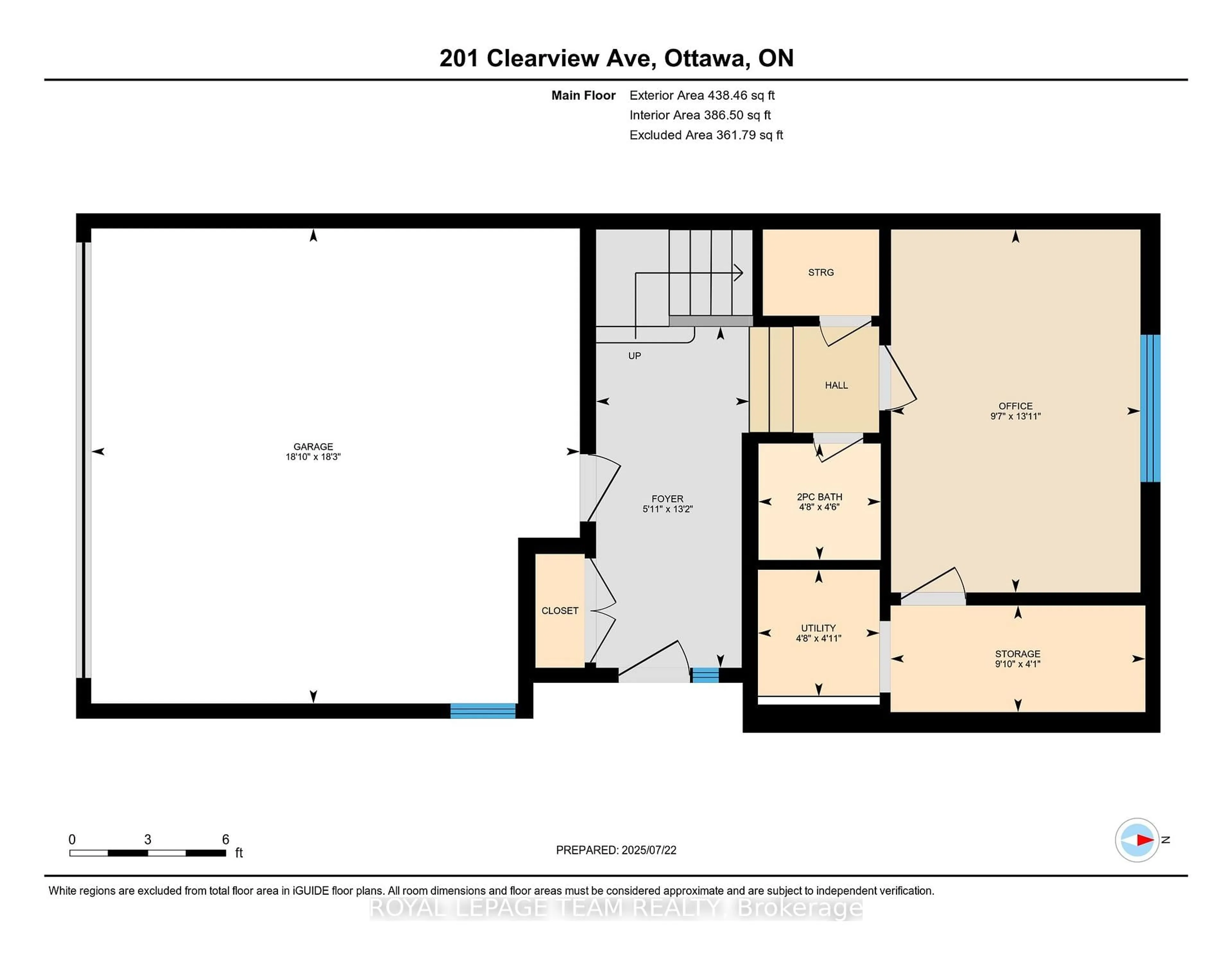Floor plan for 201 CLEARVIEW Ave, Ottawa Ontario K1Z 1A8