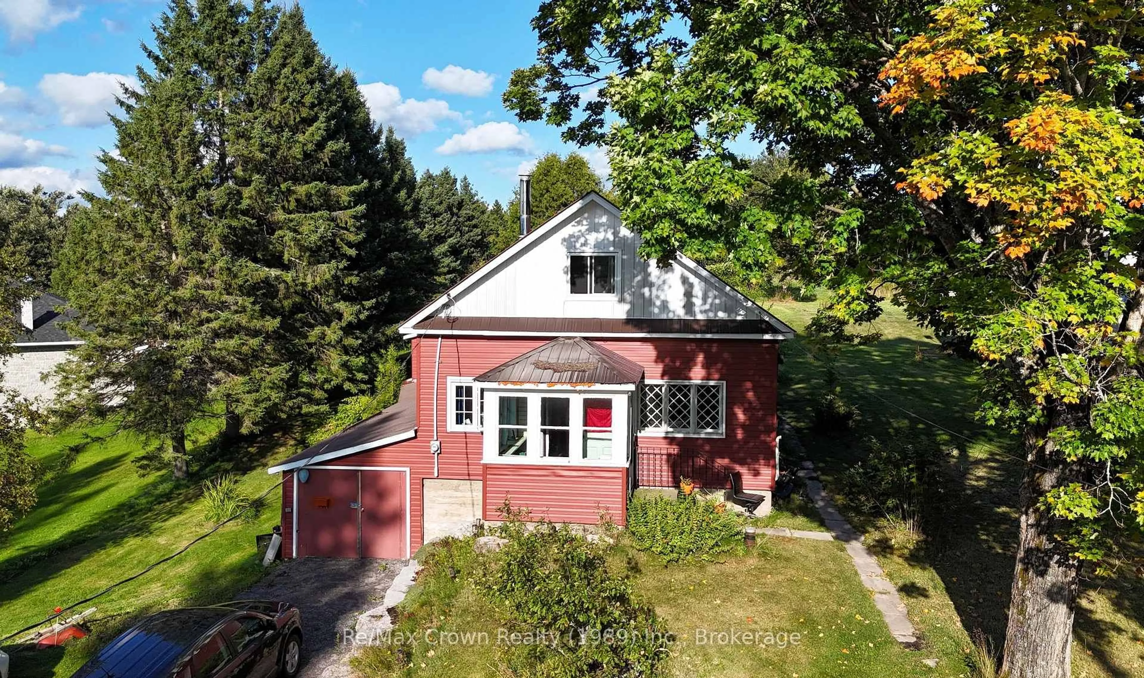 A pic from outside/outdoor area/front of a property/back of a property/a pic from drone, street for 11974 Highway 522 Highway, Parry Sound Remote Area Ontario P0H 1S0