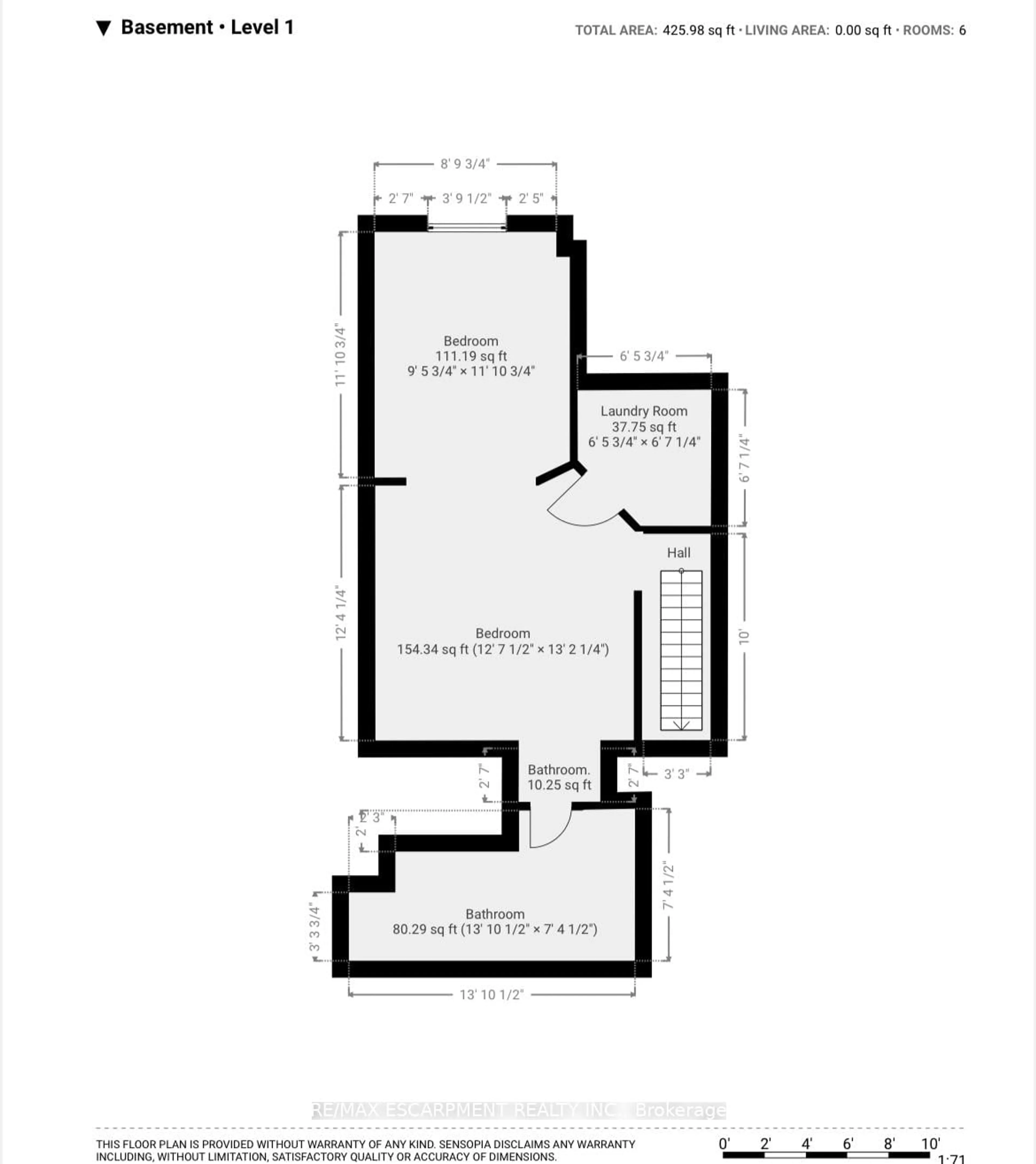 Floor plan for 175 Burris St, Hamilton Ontario L8M 2J7