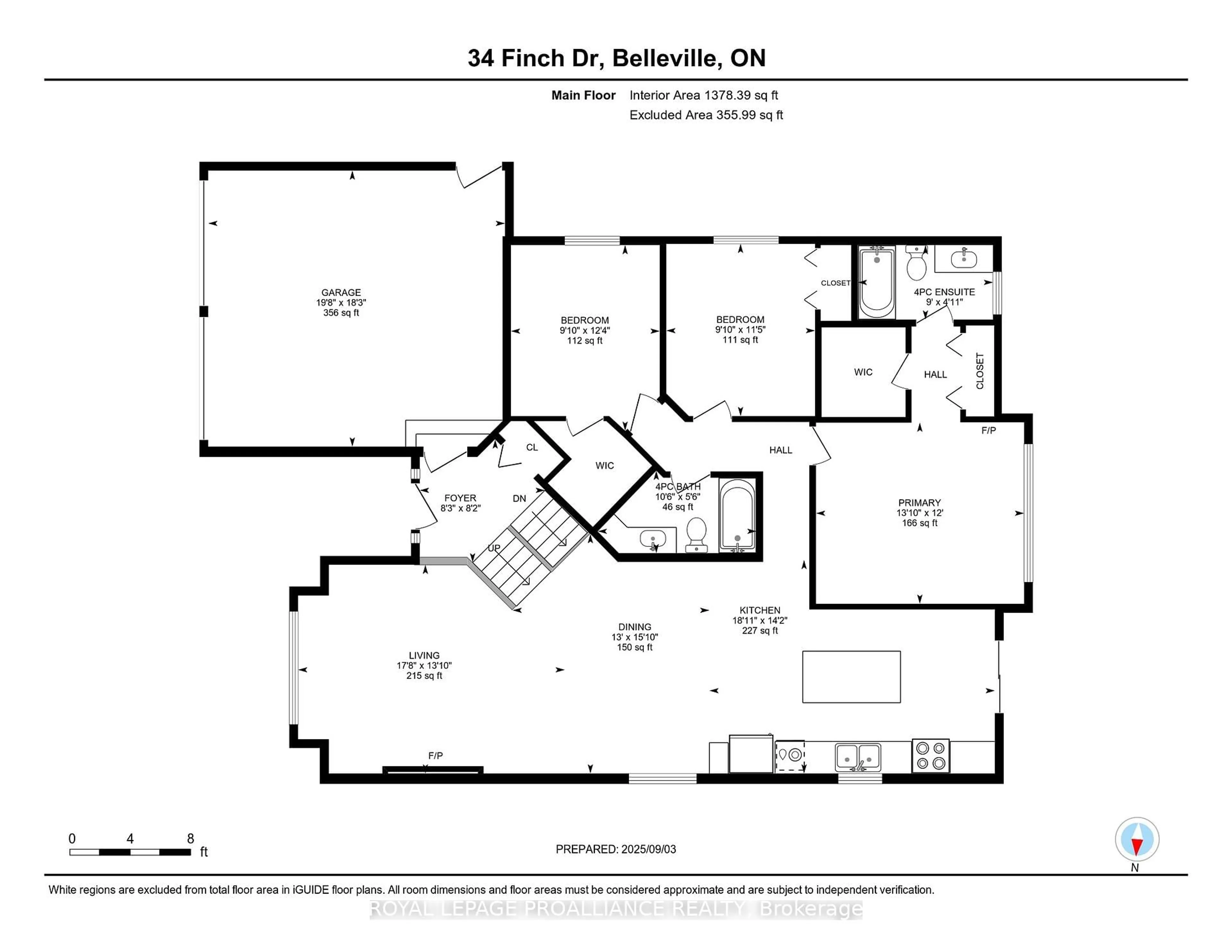 Floor plan for 34 Finch Dr, Belleville Ontario K8P 5M6