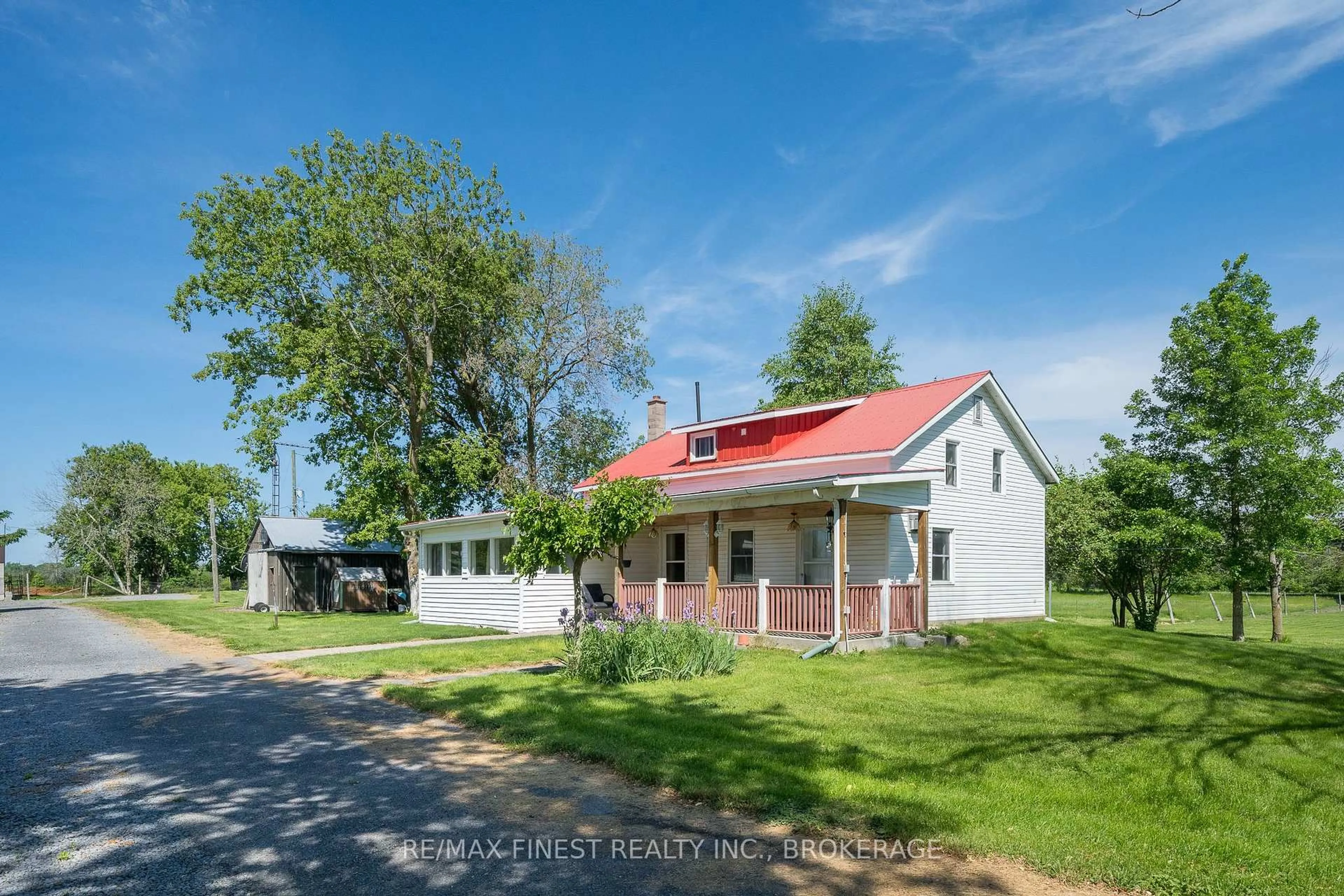 A pic from outside/outdoor area/front of a property/back of a property/a pic from drone, street for 718 Callaghan Rd, Shannonville Ontario K0K 2N0