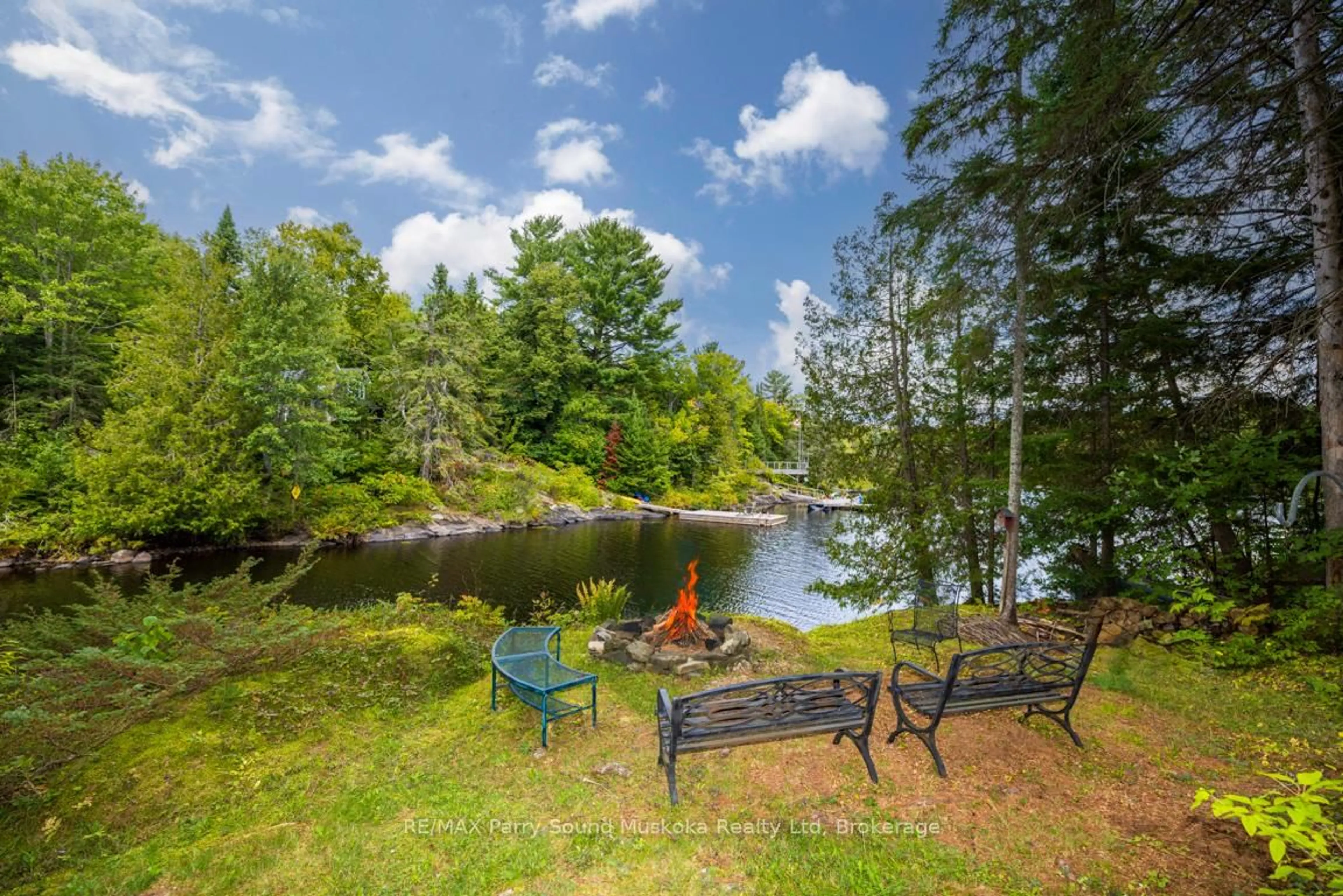 Patio, water/lake/river/ocean view for 252 Dunchurch Estates Rd, Whitestone Ontario P0A 1G0