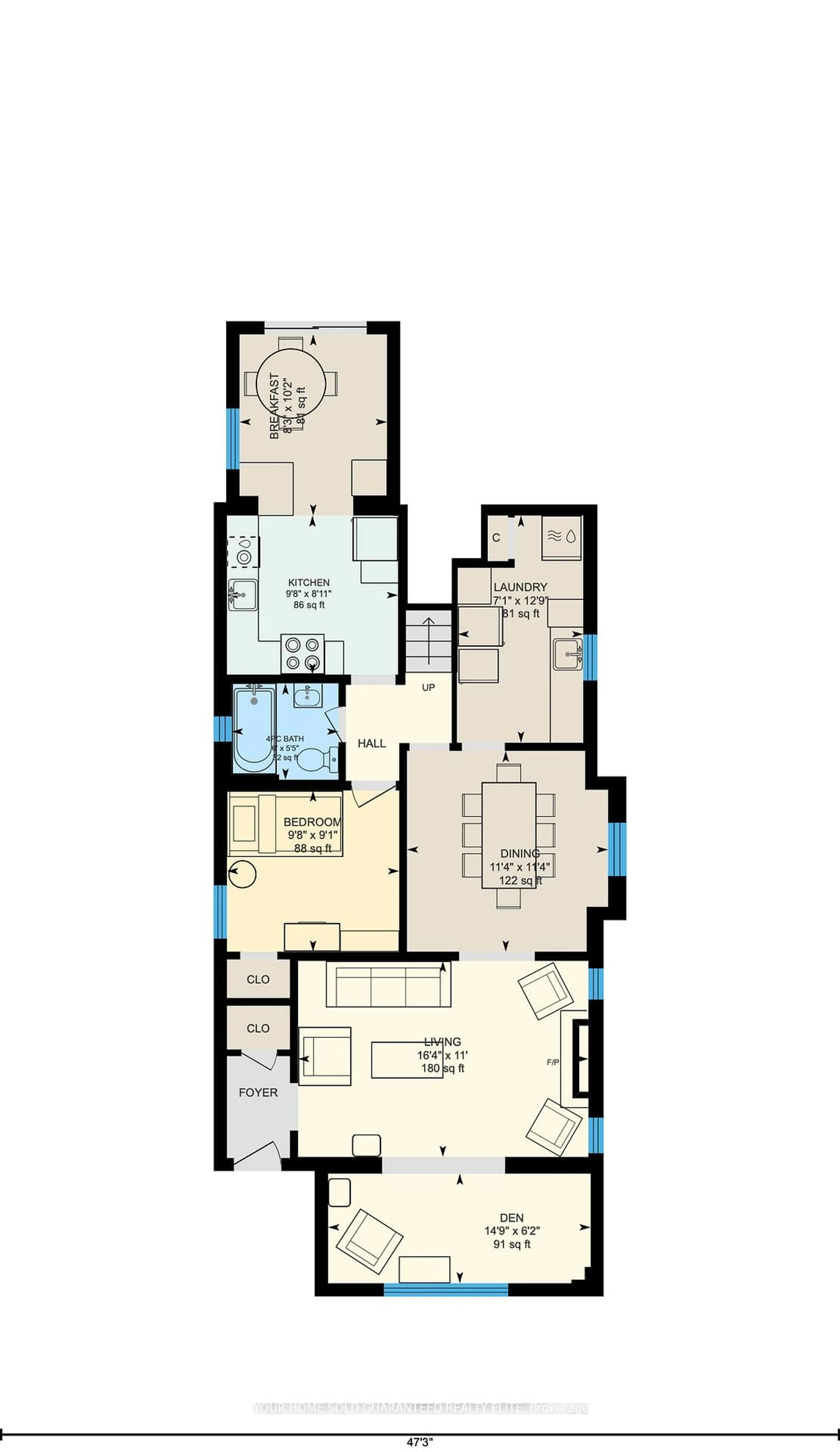 Floor plan for 46 Newton Ave, Hamilton Ontario L8S 1V9