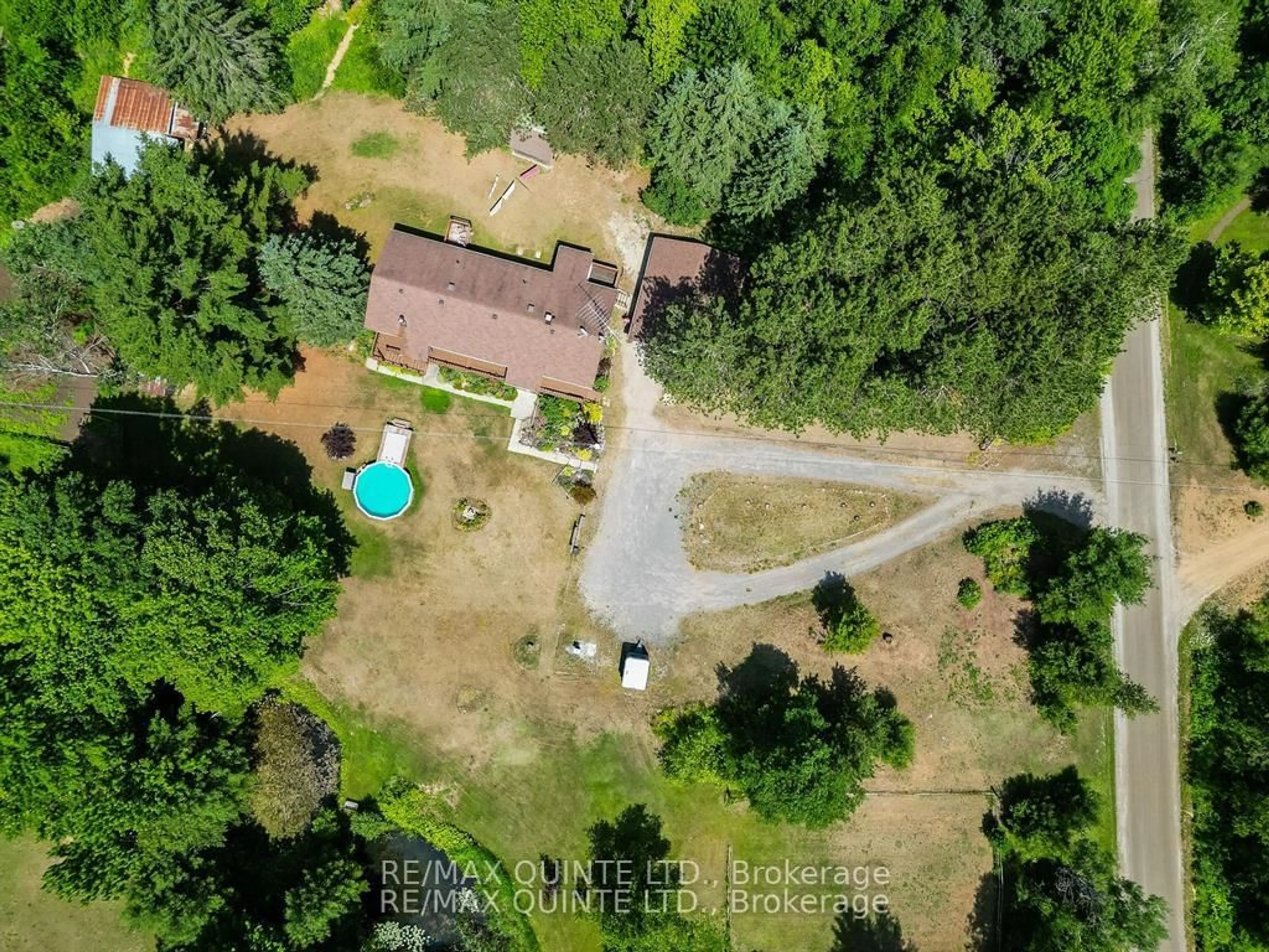 A pic from outside/outdoor area/front of a property/back of a property/a pic from drone, forest/trees view for 690 Potter Settlement Rd, Tweed Ontario K0K 3J0