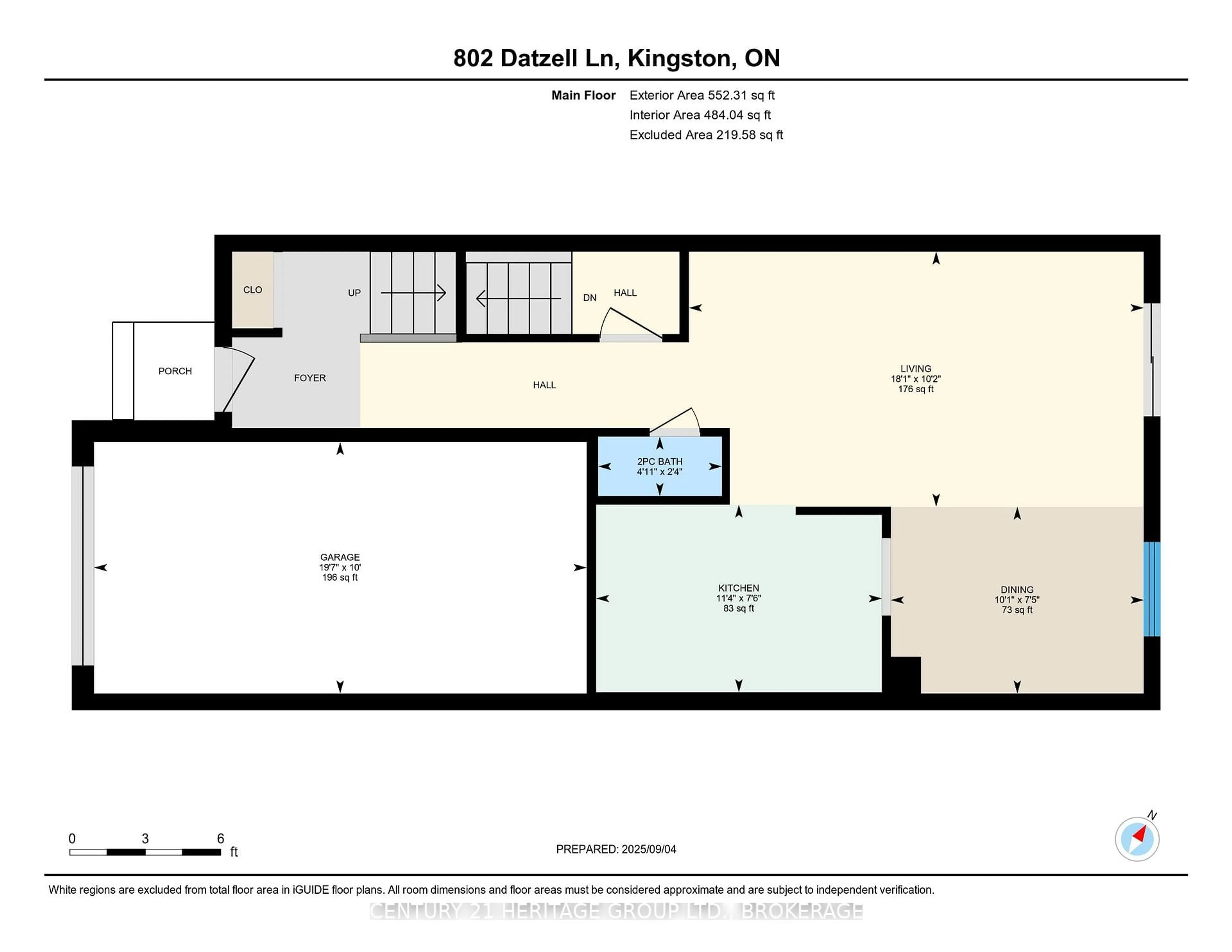 Floor plan for 802 Datzell Lane, Kingston Ontario K7M 7R6