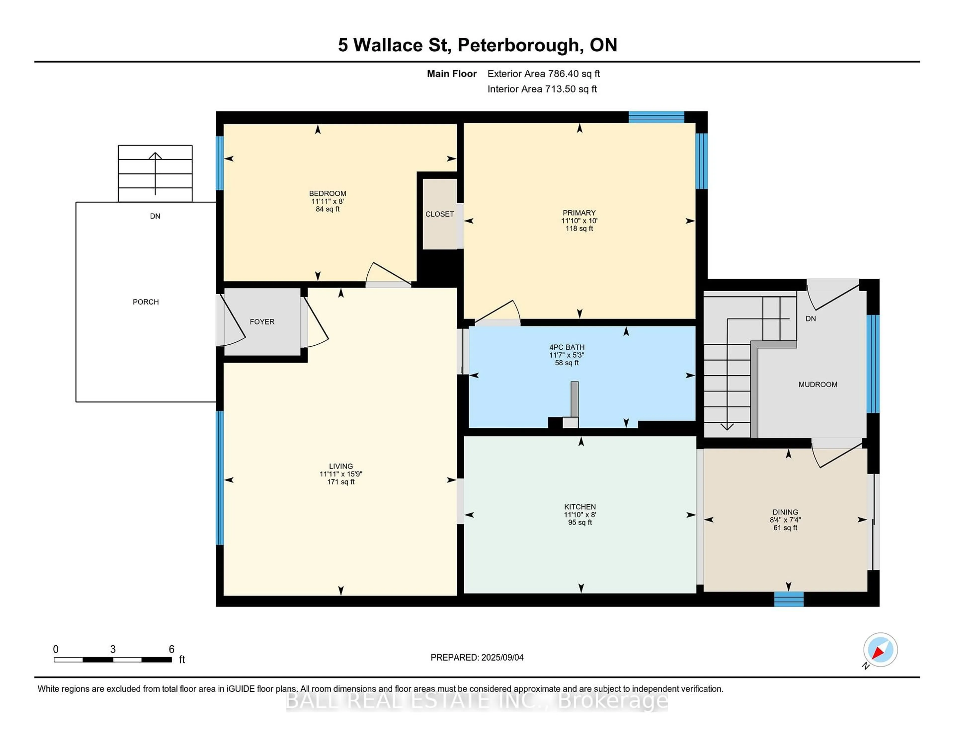 Floor plan for 5 Wallace St, Peterborough Ontario K9H 1A8