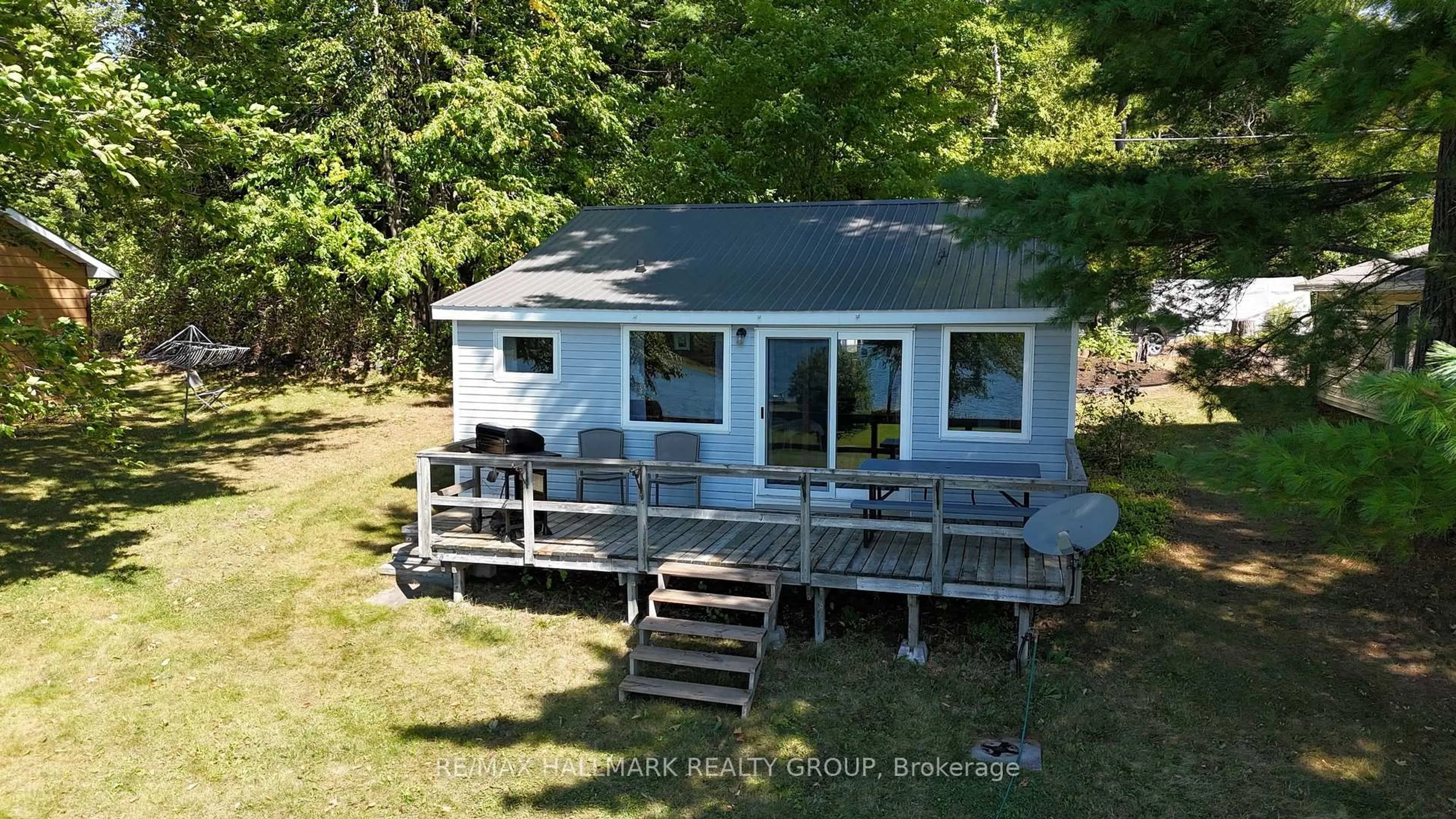 A pic from outside/outdoor area/front of a property/back of a property/a pic from drone, water/lake/river/ocean view for 8A Barron Lane, White Lake Ontario K0A 3L0