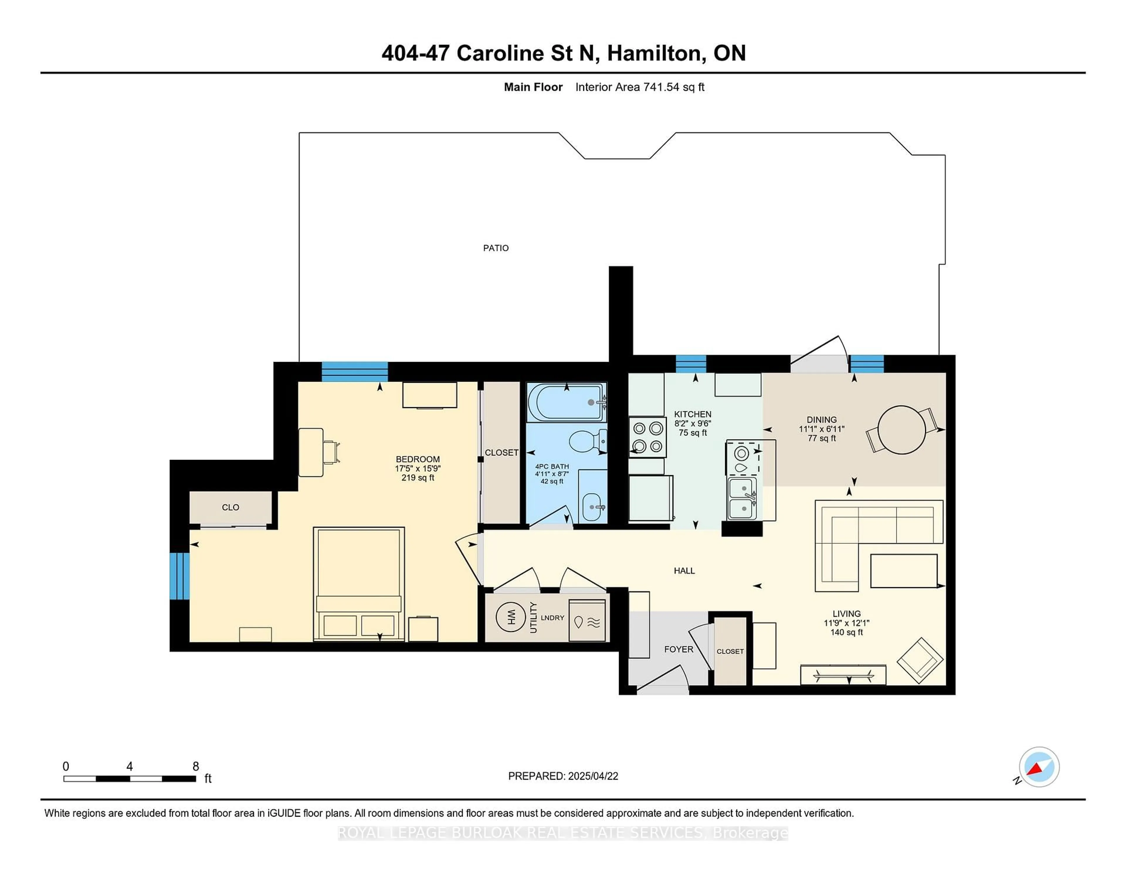 Floor plan for 47 Caroline St #404, Hamilton Ontario L8R 2R6