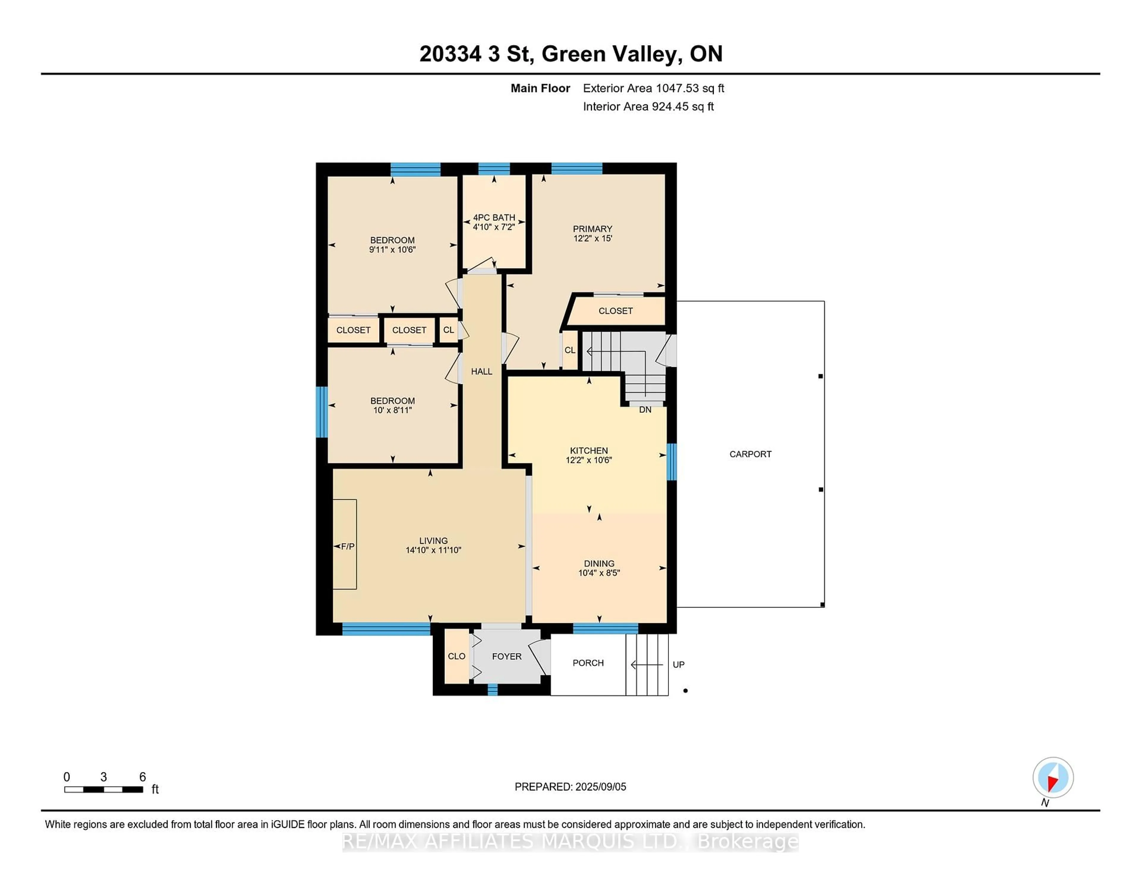 Floor plan for 20334 Third St (gv) St, South Glengarry Ontario K0C 1L0