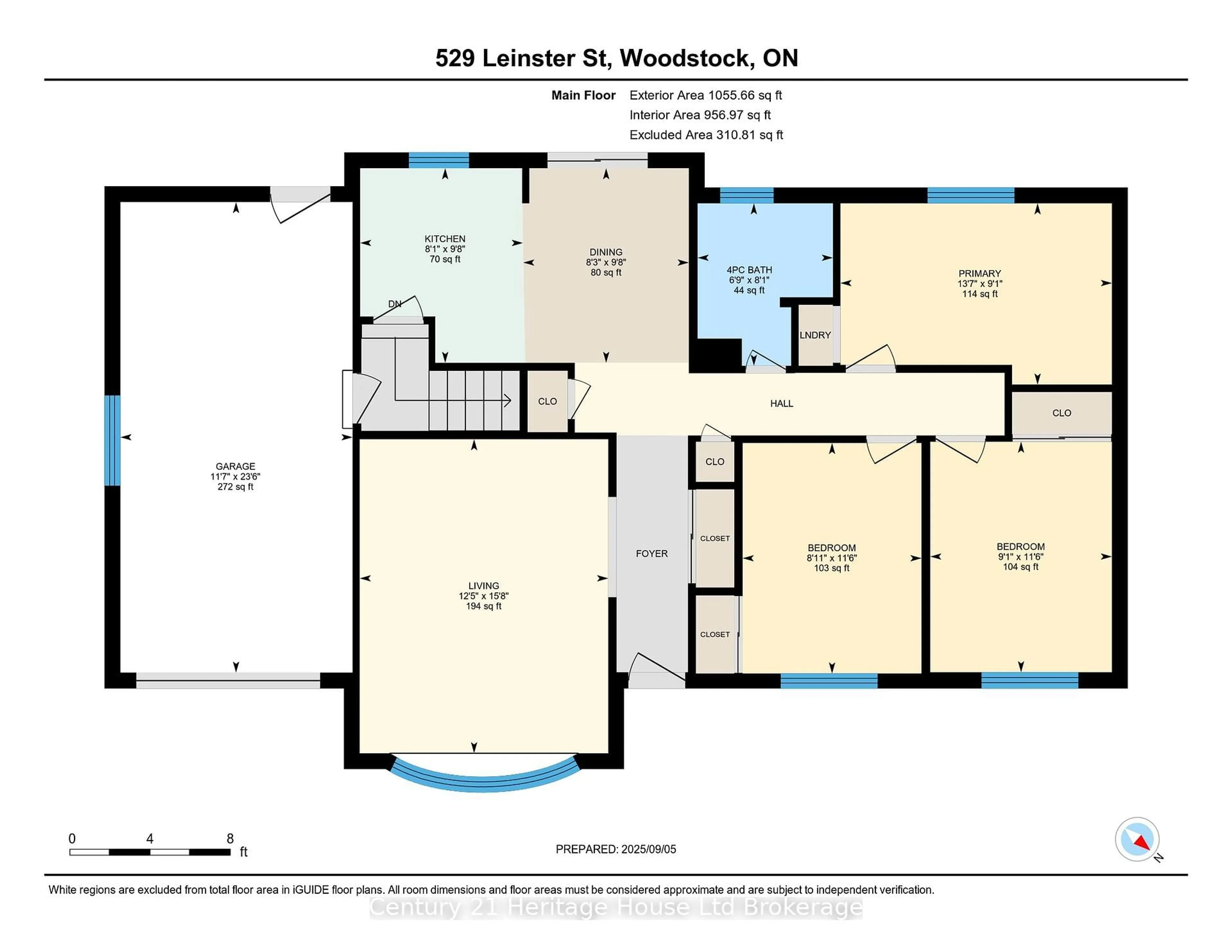 Floor plan for 529 Leinster St, Woodstock Ontario N4S 7G4