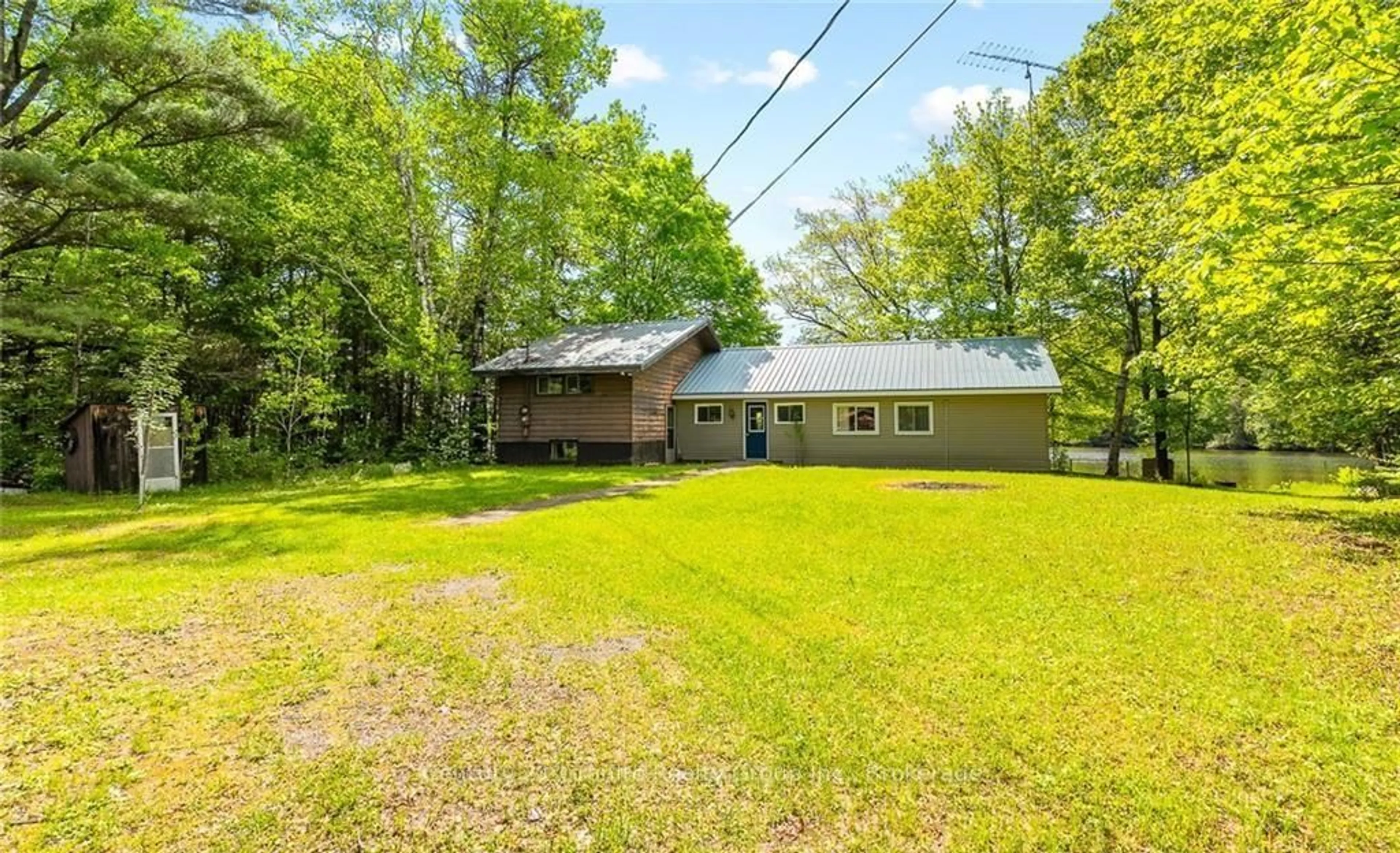 A pic from outside/outdoor area/front of a property/back of a property/a pic from drone, water/lake/river/ocean view for 1036 SHIRLEYS Rd, Dysart et al Ontario K0M 1S0