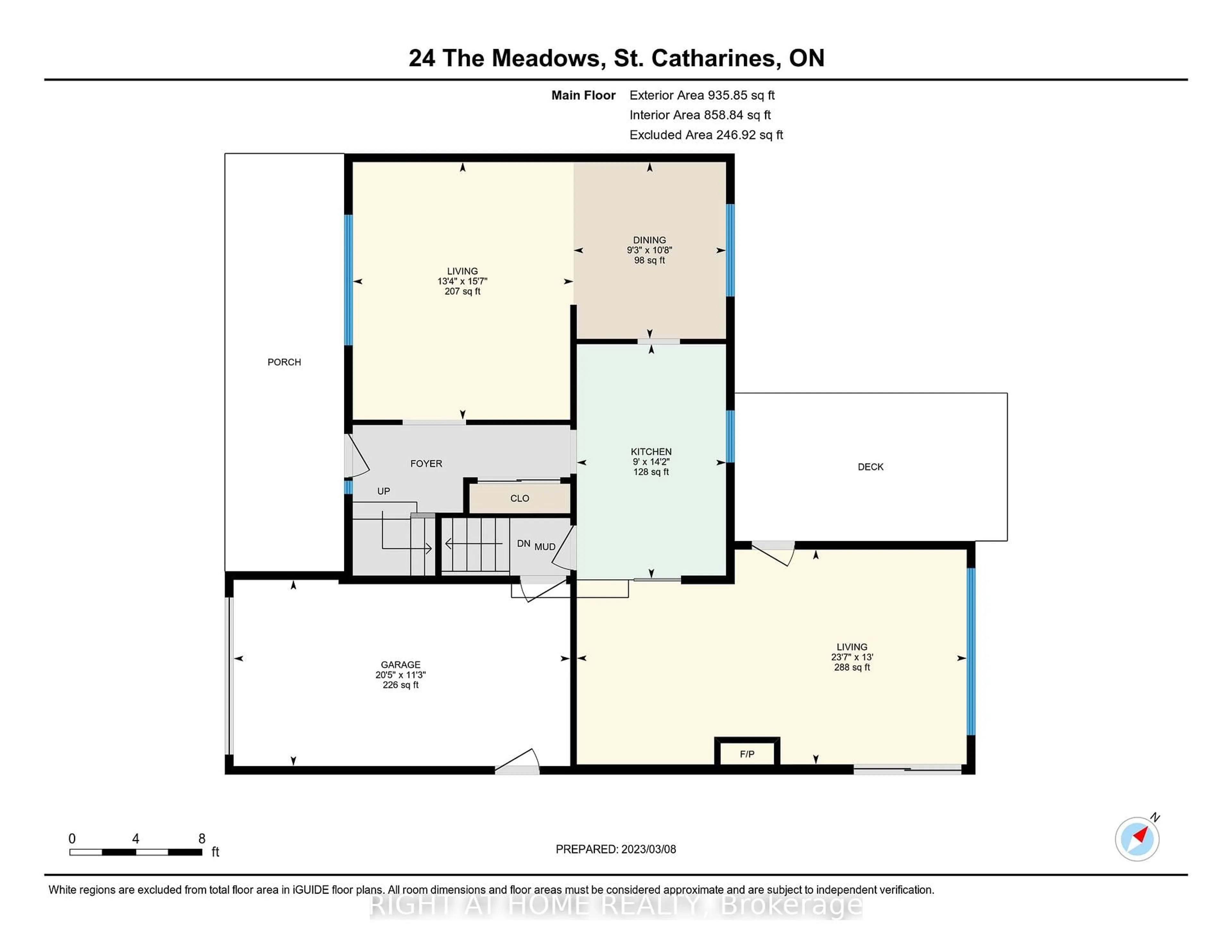 Floor plan for 24 The Meadows St, St. Catharines Ontario L2N 7L1