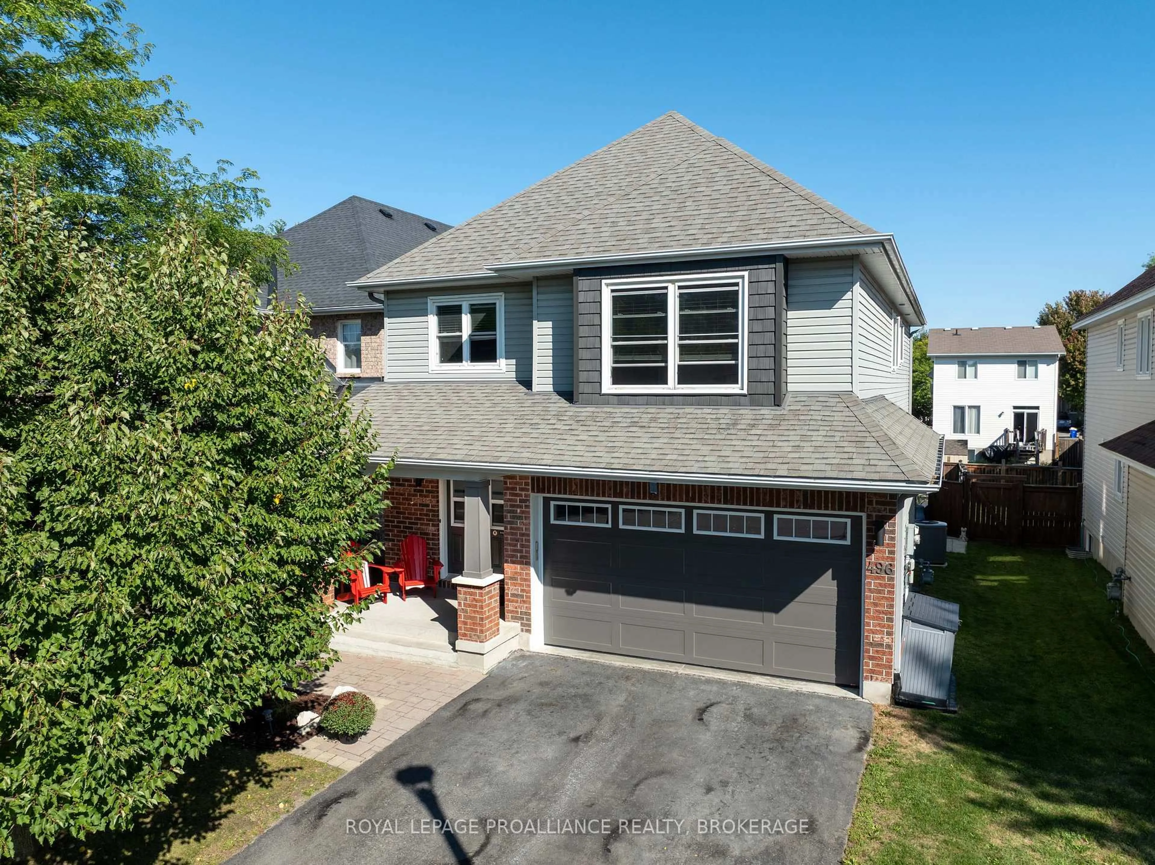 A pic from outside/outdoor area/front of a property/back of a property/a pic from drone, street for 496 Cheryl Pl, Kingston Ontario K7K 0B2