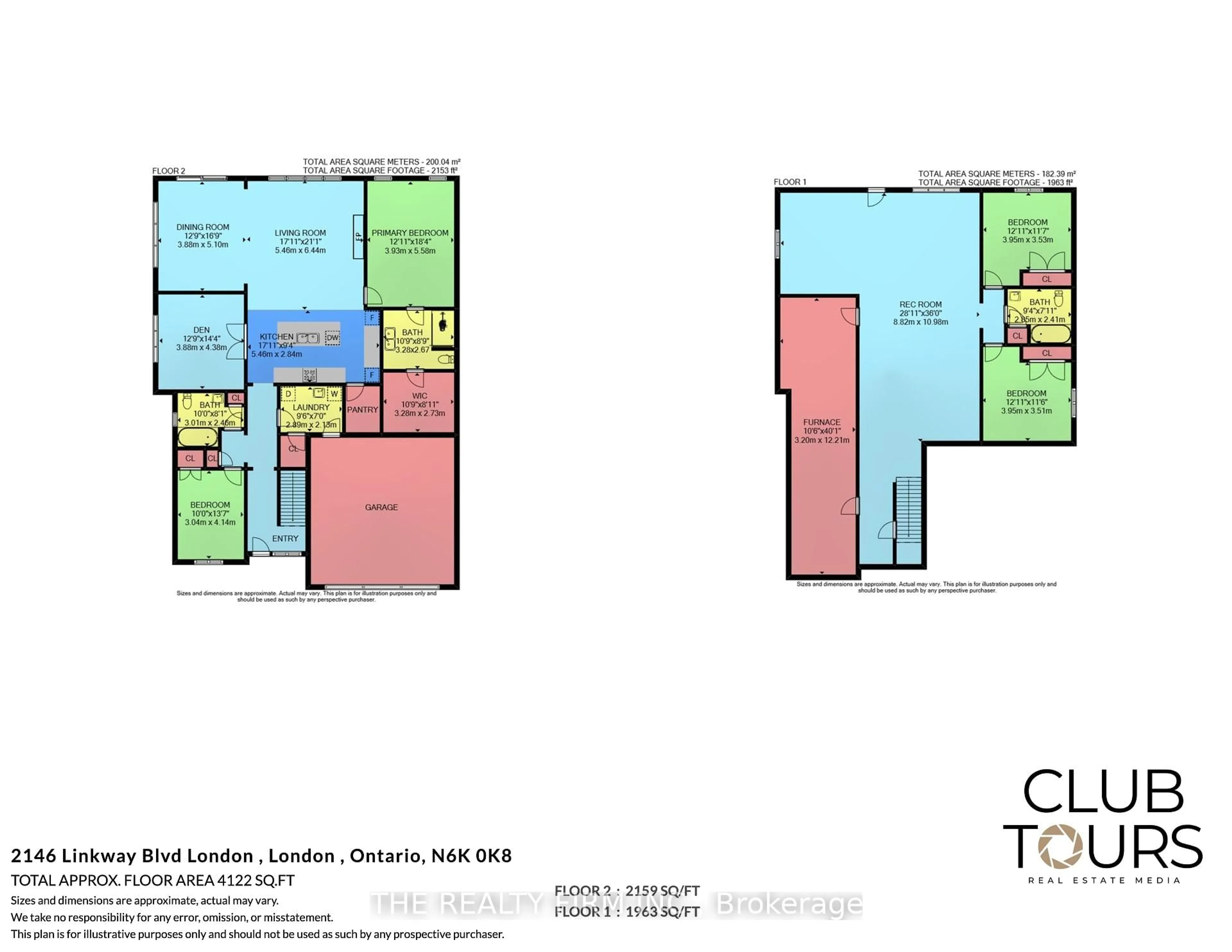 Floor plan for 2146 Linkway Blvd, London South Ontario N6K 0K8
