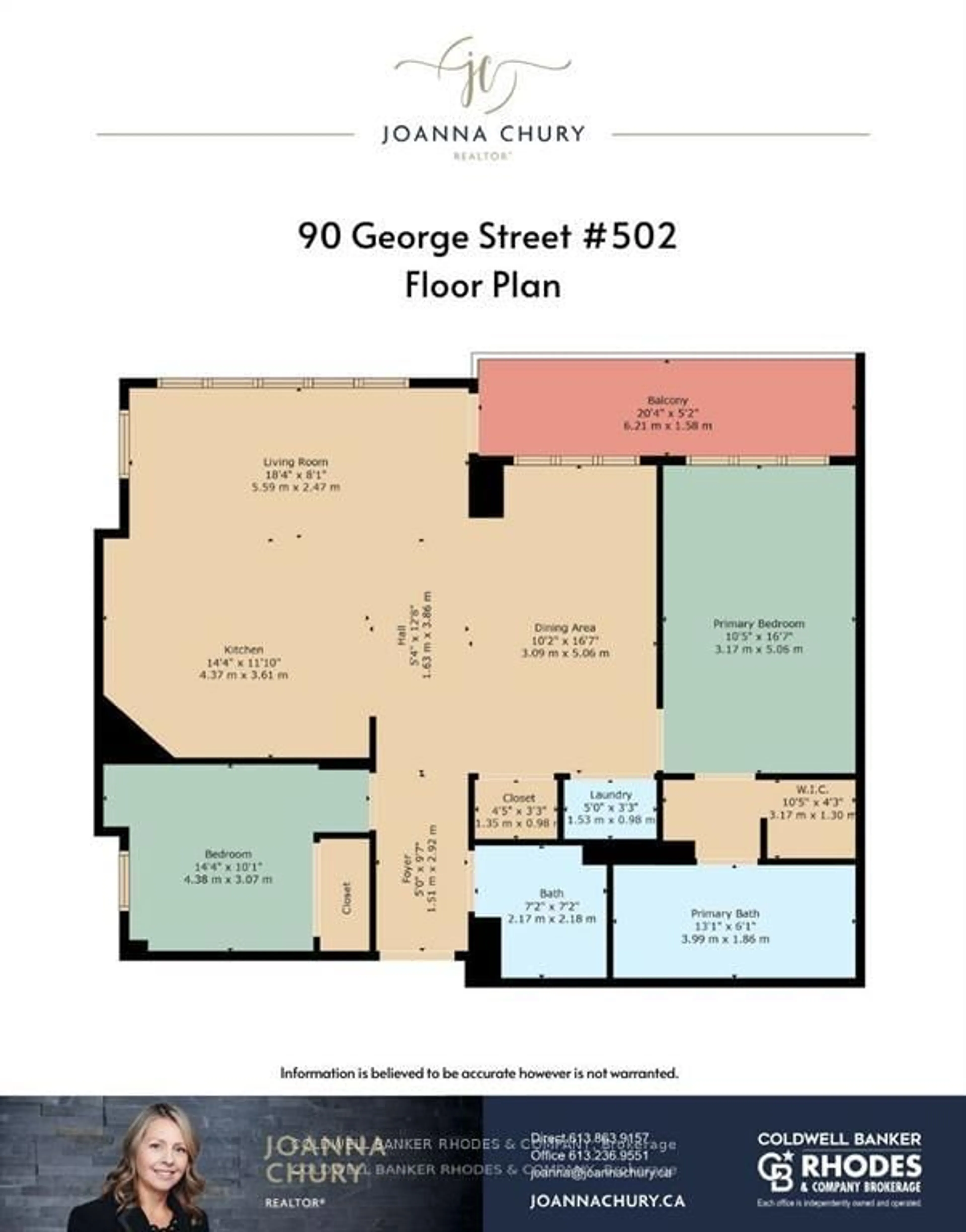 Floor plan for 90 George St #502, Ottawa Ontario K1N 0A8