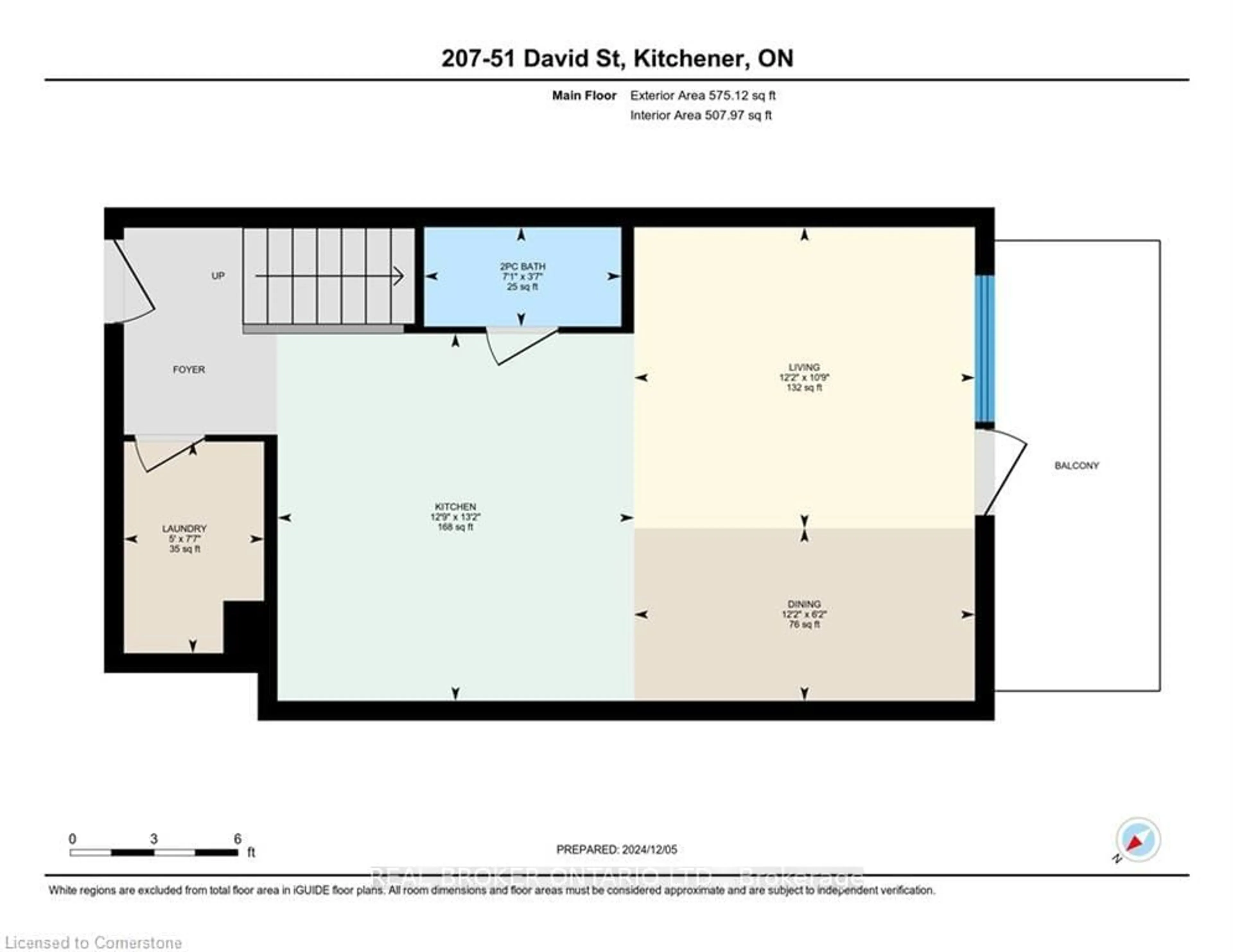 Floor plan for 51 David St #207, Kitchener Ontario N2G 0E8