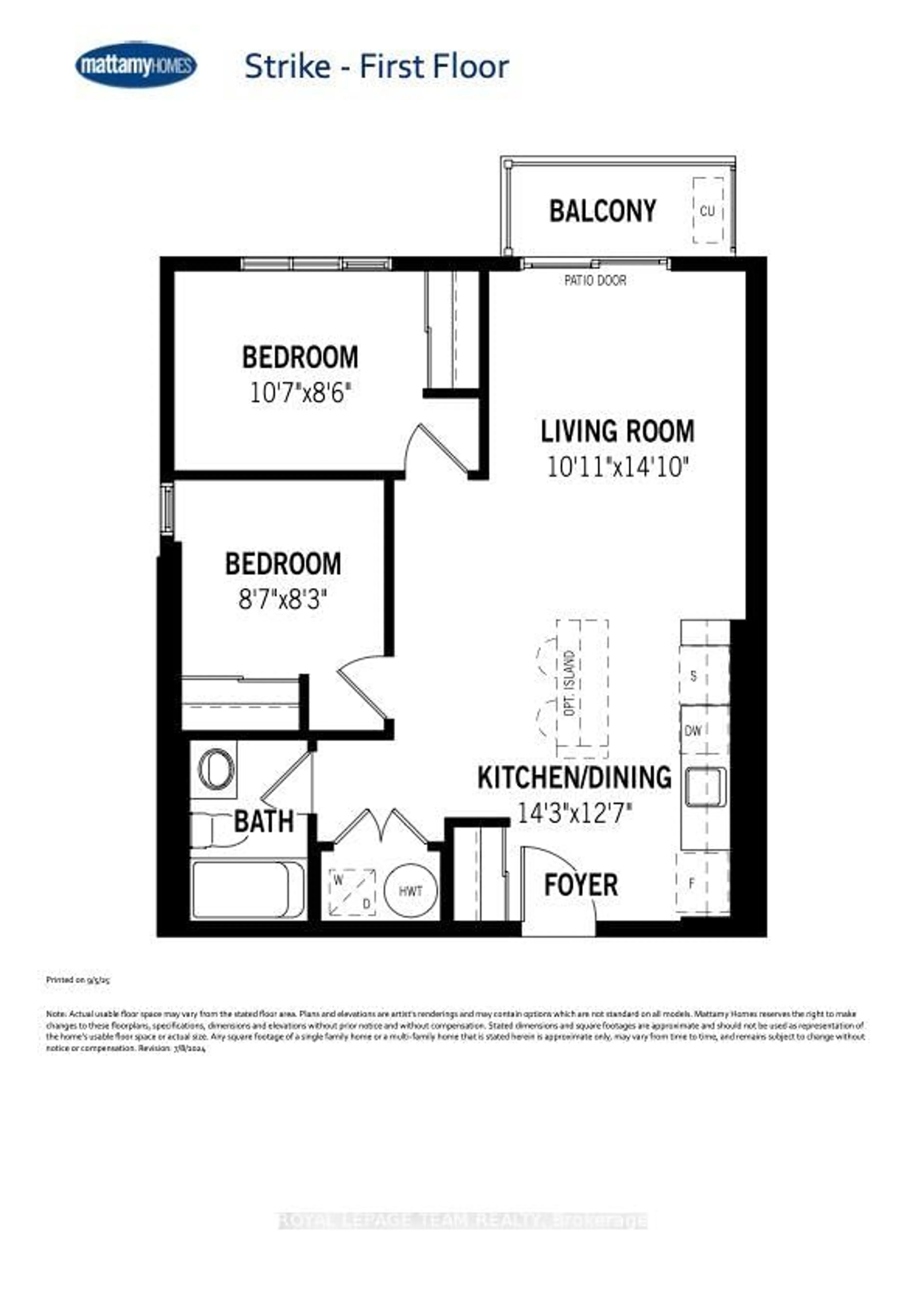 Floor plan for 2370 Tenth Line Rd #214, Orleans Ontario K4A 5V1