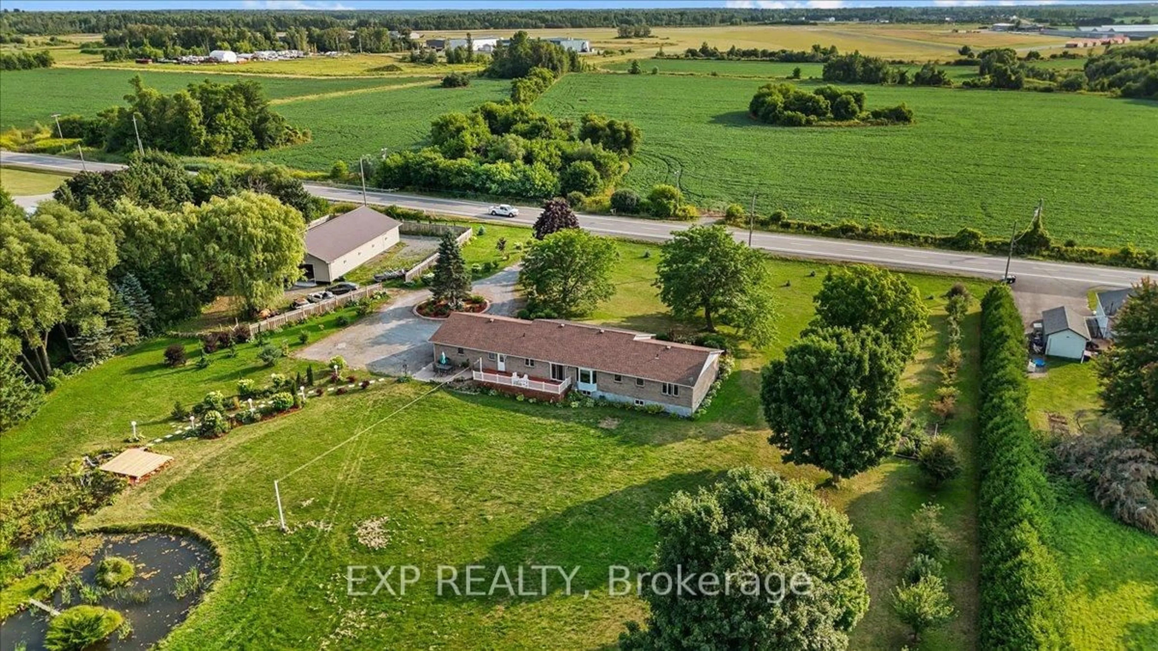 A pic from outside/outdoor area/front of a property/back of a property/a pic from drone, water/lake/river/ocean view for 3382 Carp Rd, Carp Ontario K0A 1L0