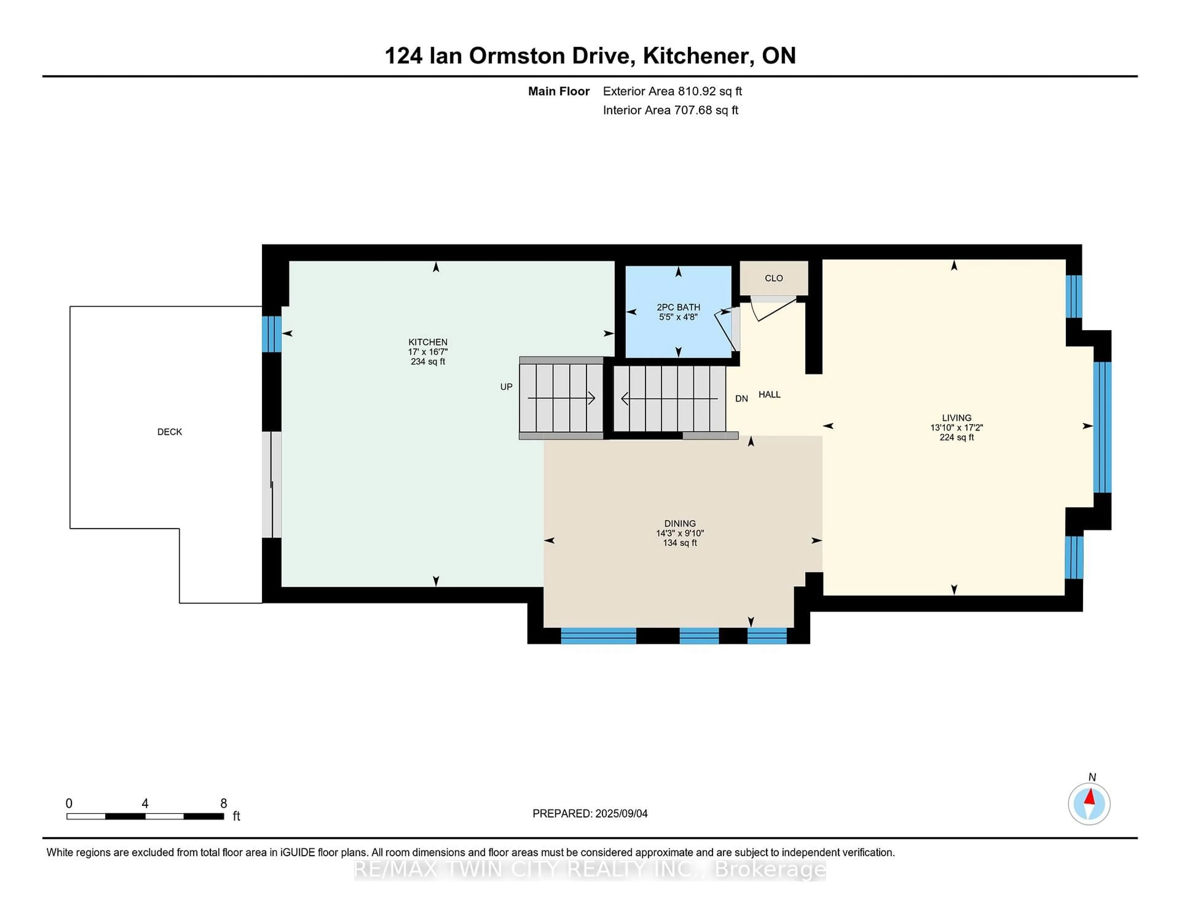 Floor plan for 124 Ian Ormston Dr, Kitchener Ontario N2P 2Y8