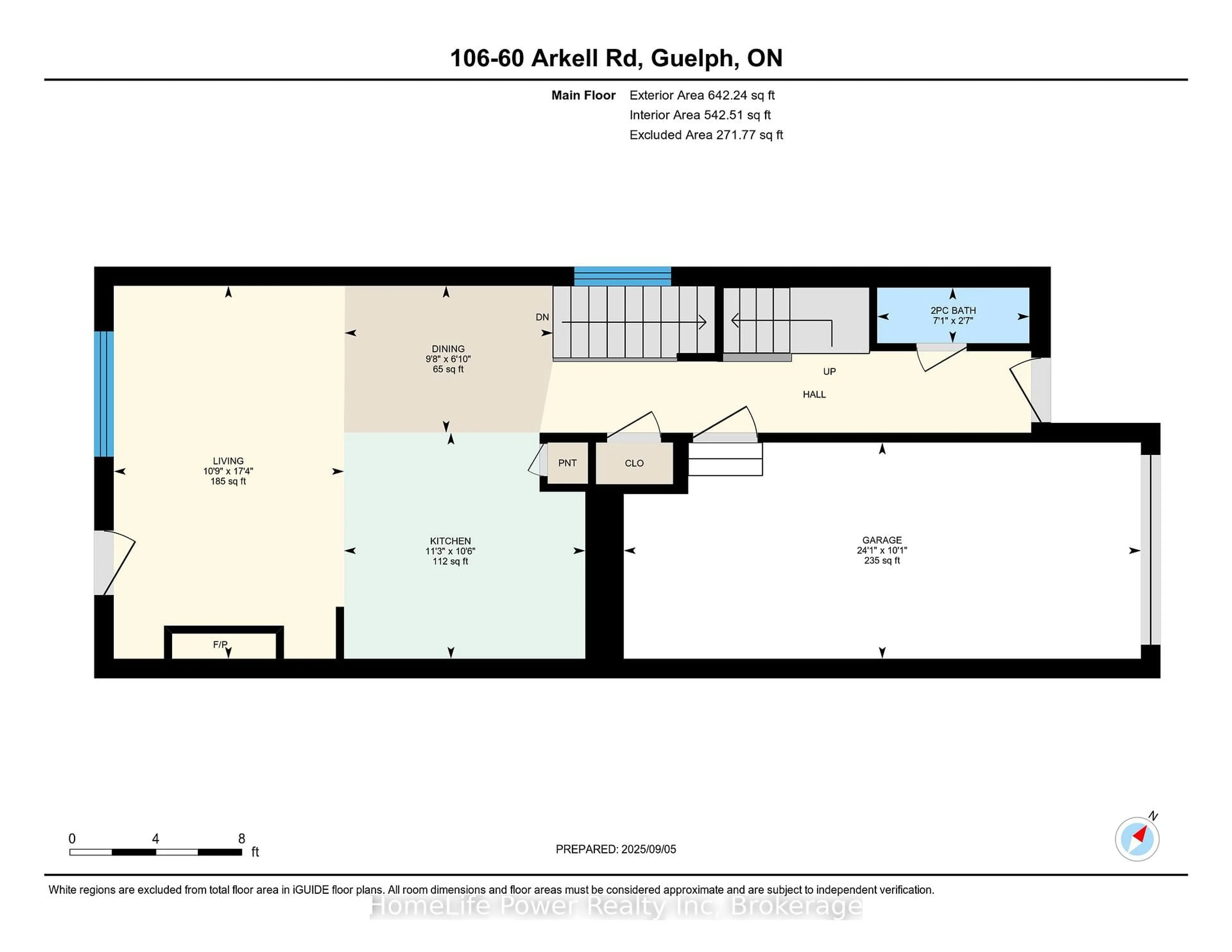 Floor plan for 60 Arkell Rd #106, Guelph Ontario N1L 0N7