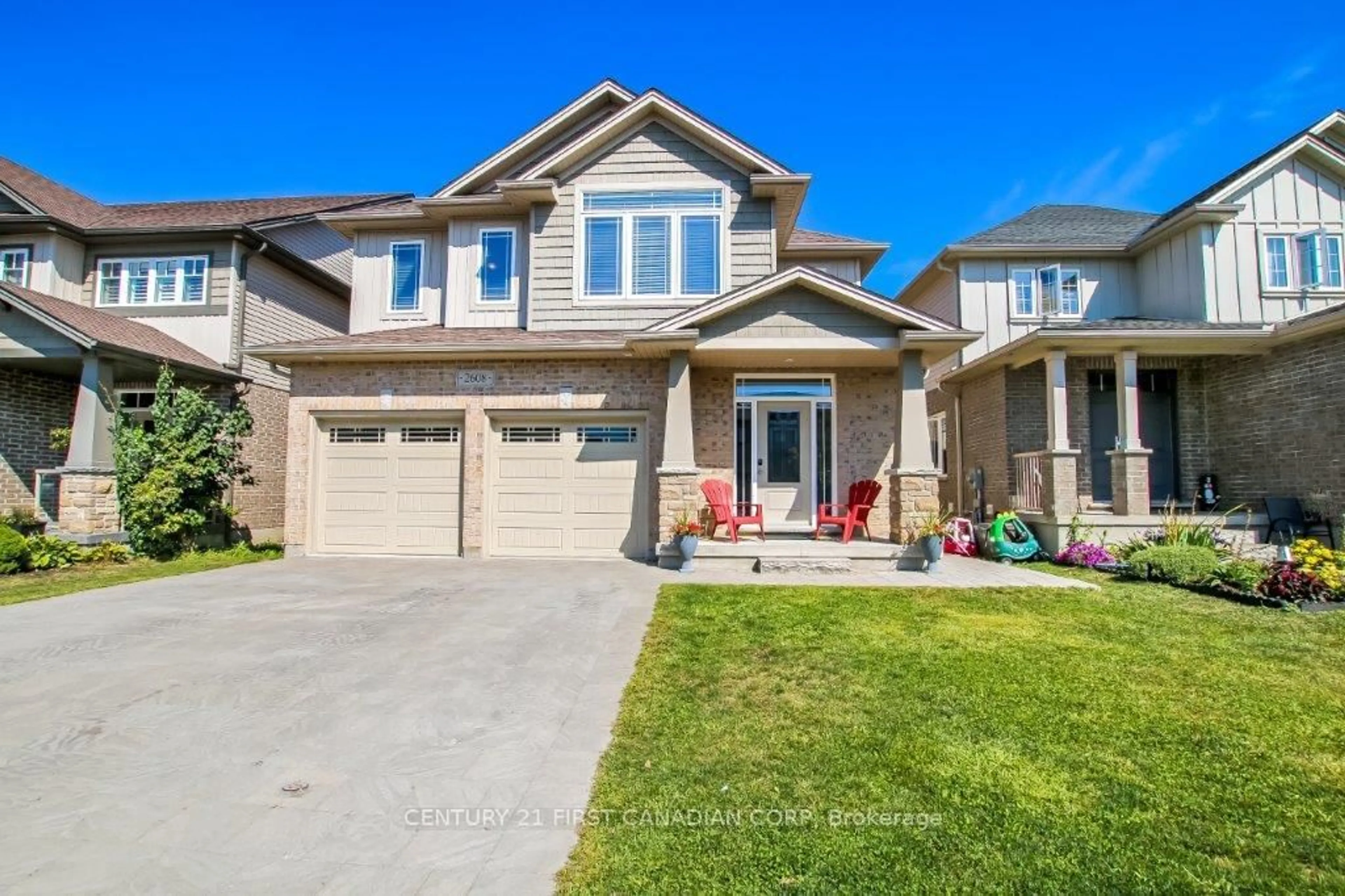 Home with brick exterior material, street for 2608 Holbrook Dr, London South Ontario N6M 0G3