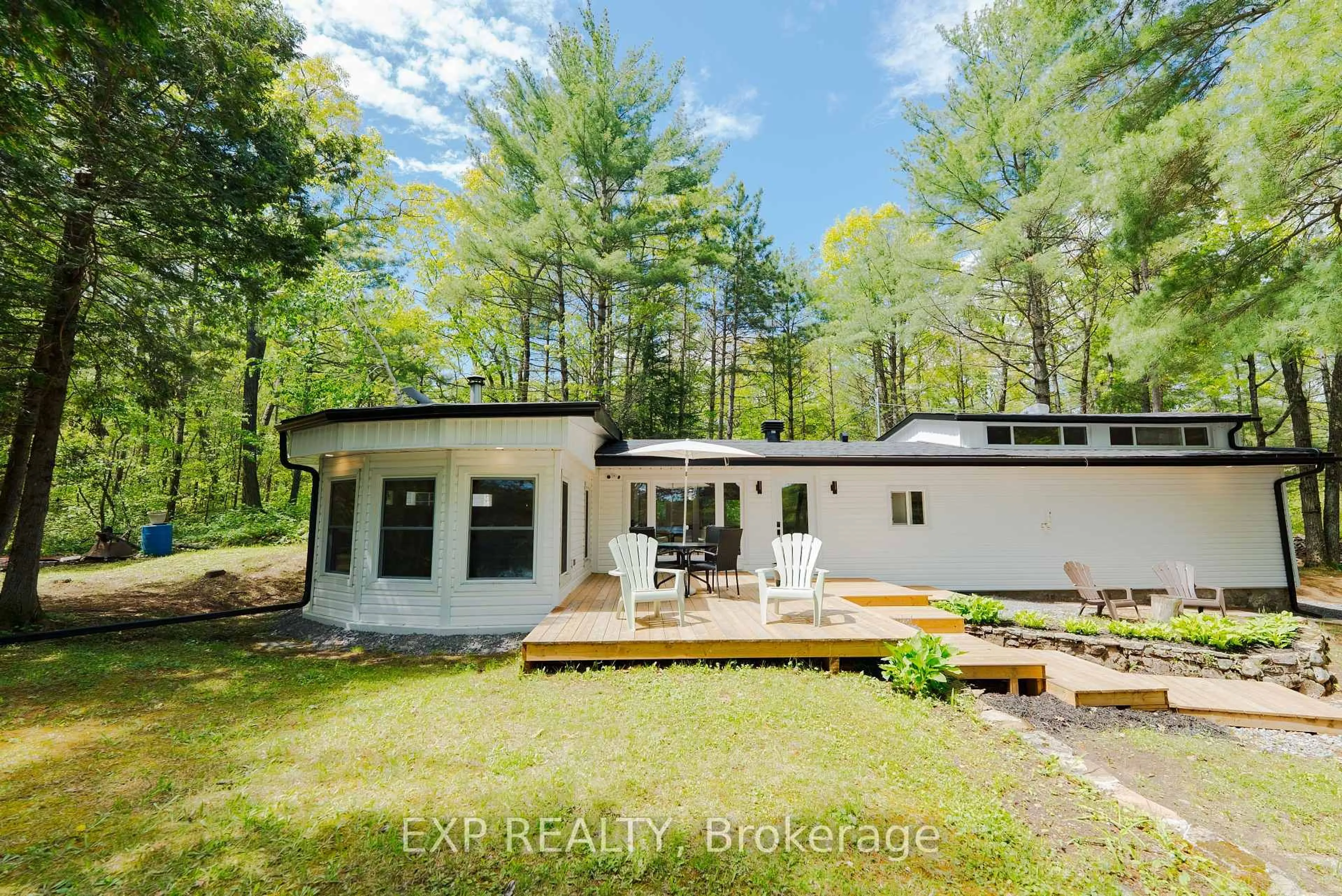 A pic from outside/outdoor area/front of a property/back of a property/a pic from drone, forest/trees view for 847 West Kosh Lake Rd, Havelock-Belmont-Methuen Ontario K0L 2H0