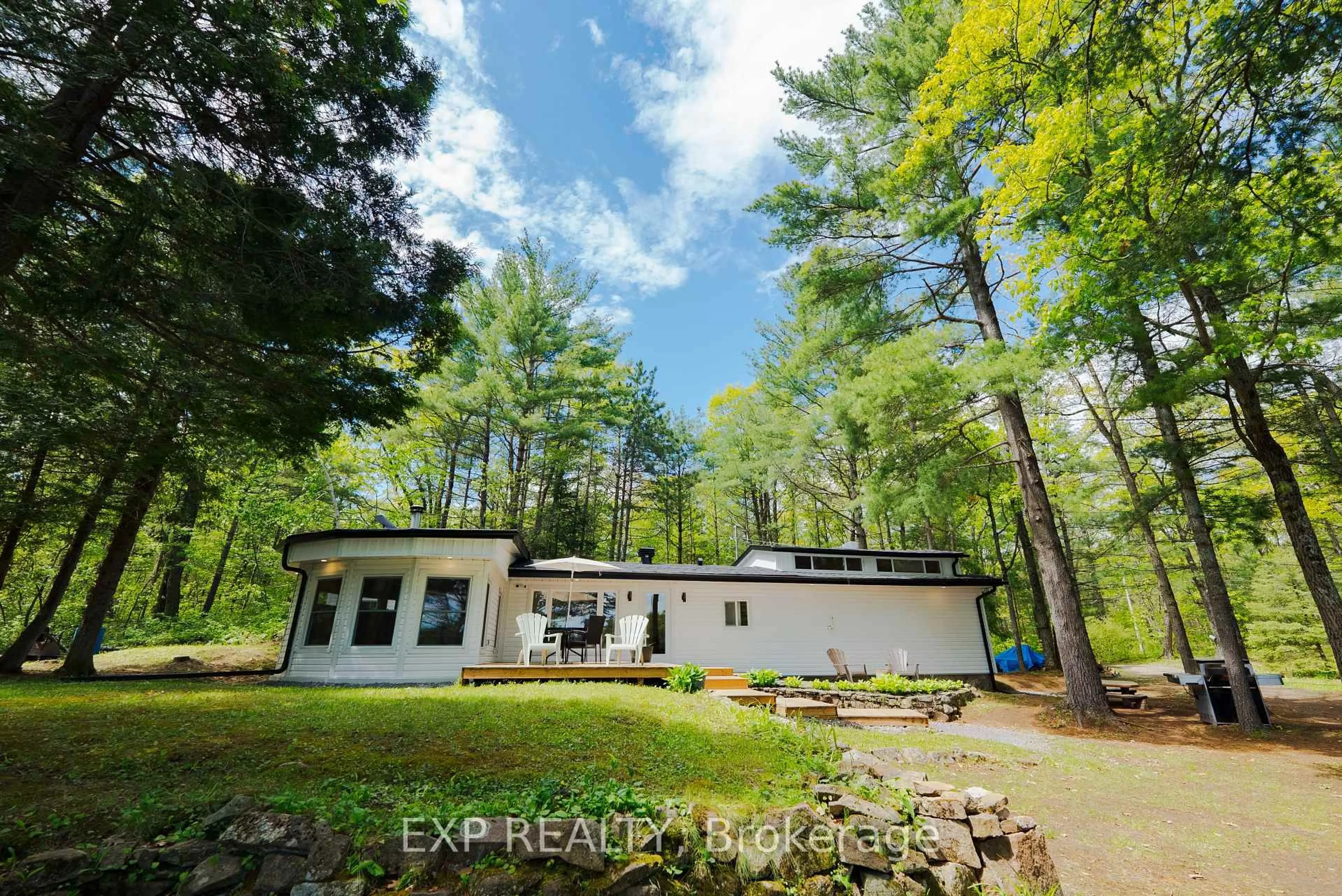 A pic from outside/outdoor area/front of a property/back of a property/a pic from drone, forest/trees view for 847 West Kosh Lake Rd, Havelock-Belmont-Methuen Ontario K0L 2H0