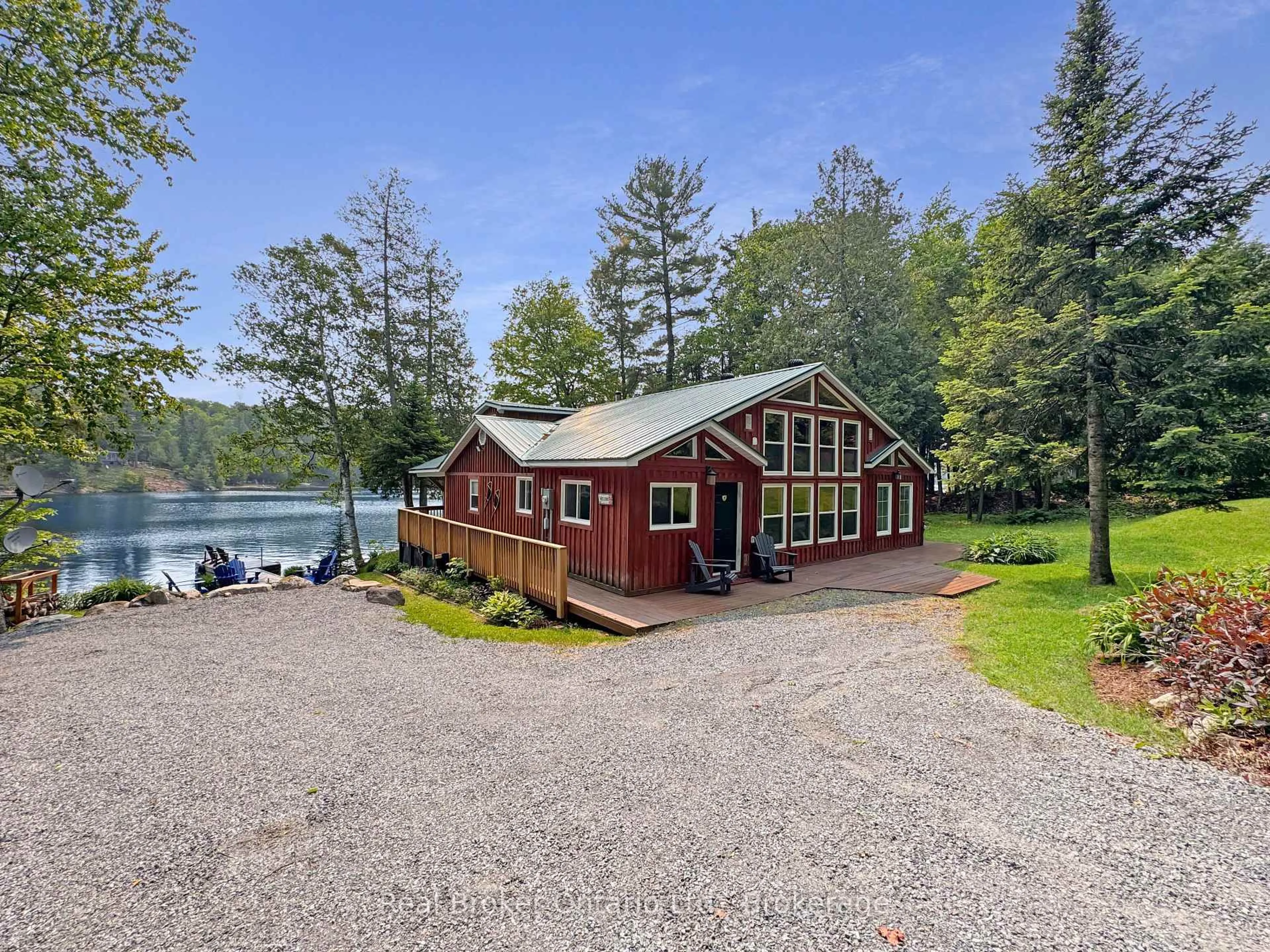 A pic from outside/outdoor area/front of a property/back of a property/a pic from drone, water/lake/river/ocean view for 31 Fowke Lake Rd, Parry Sound Remote Area Ontario P0A 1X0