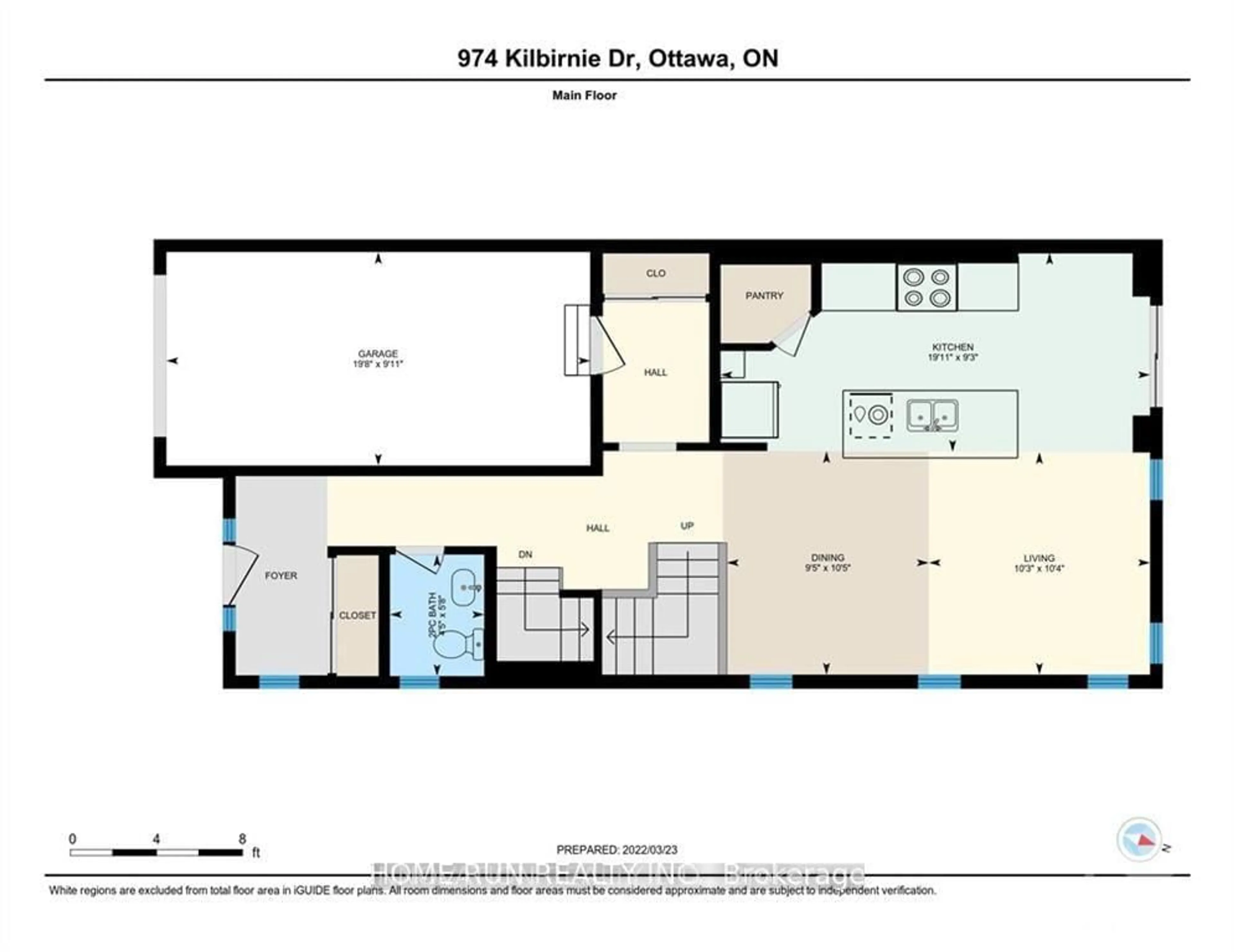Floor plan for 974 Kilbirnie Dr, Ottawa Ontario K2J 6E6