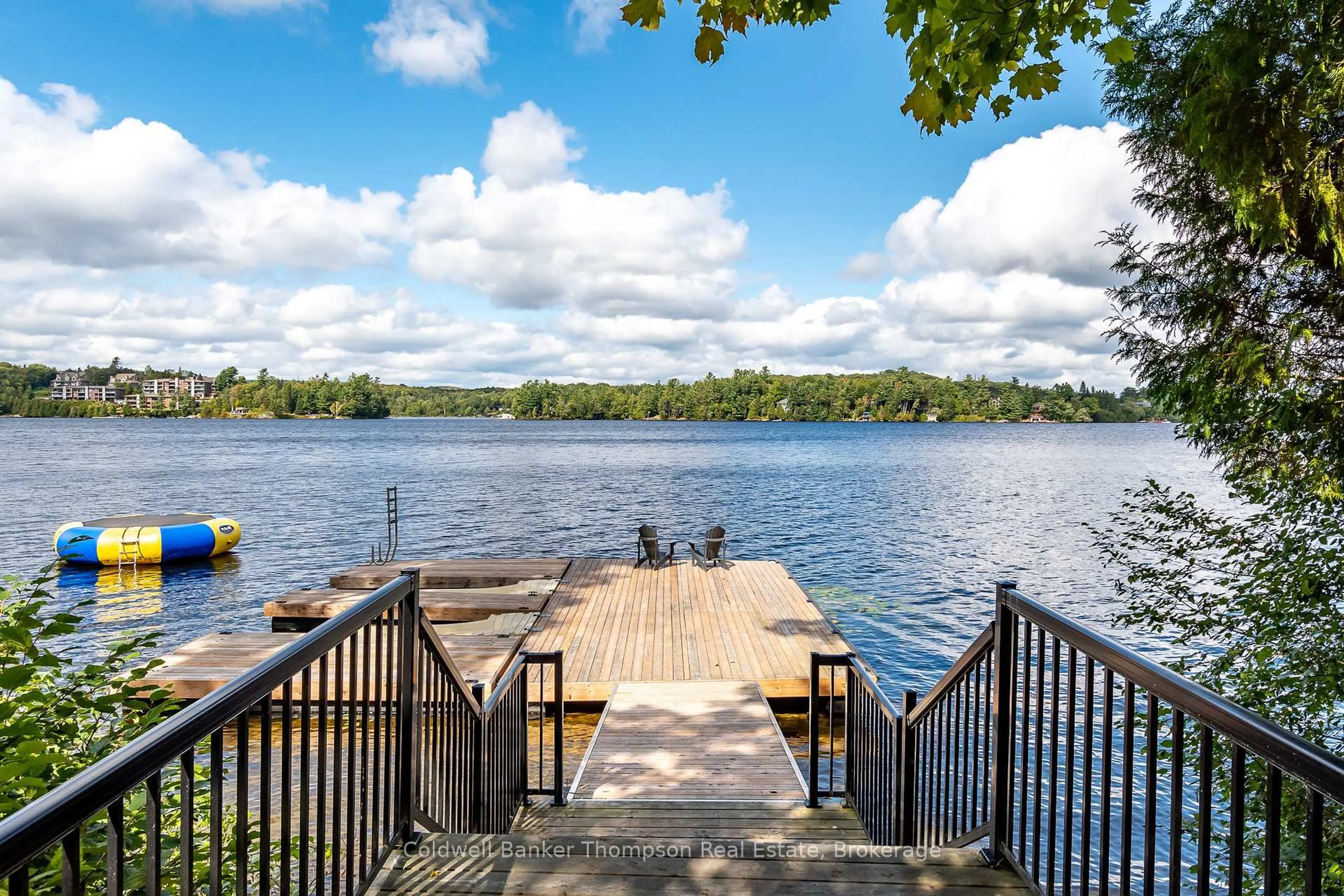 Patio, water/lake/river/ocean view for 386 Swallowdale Rd, Huntsville Ontario P1H 0A5