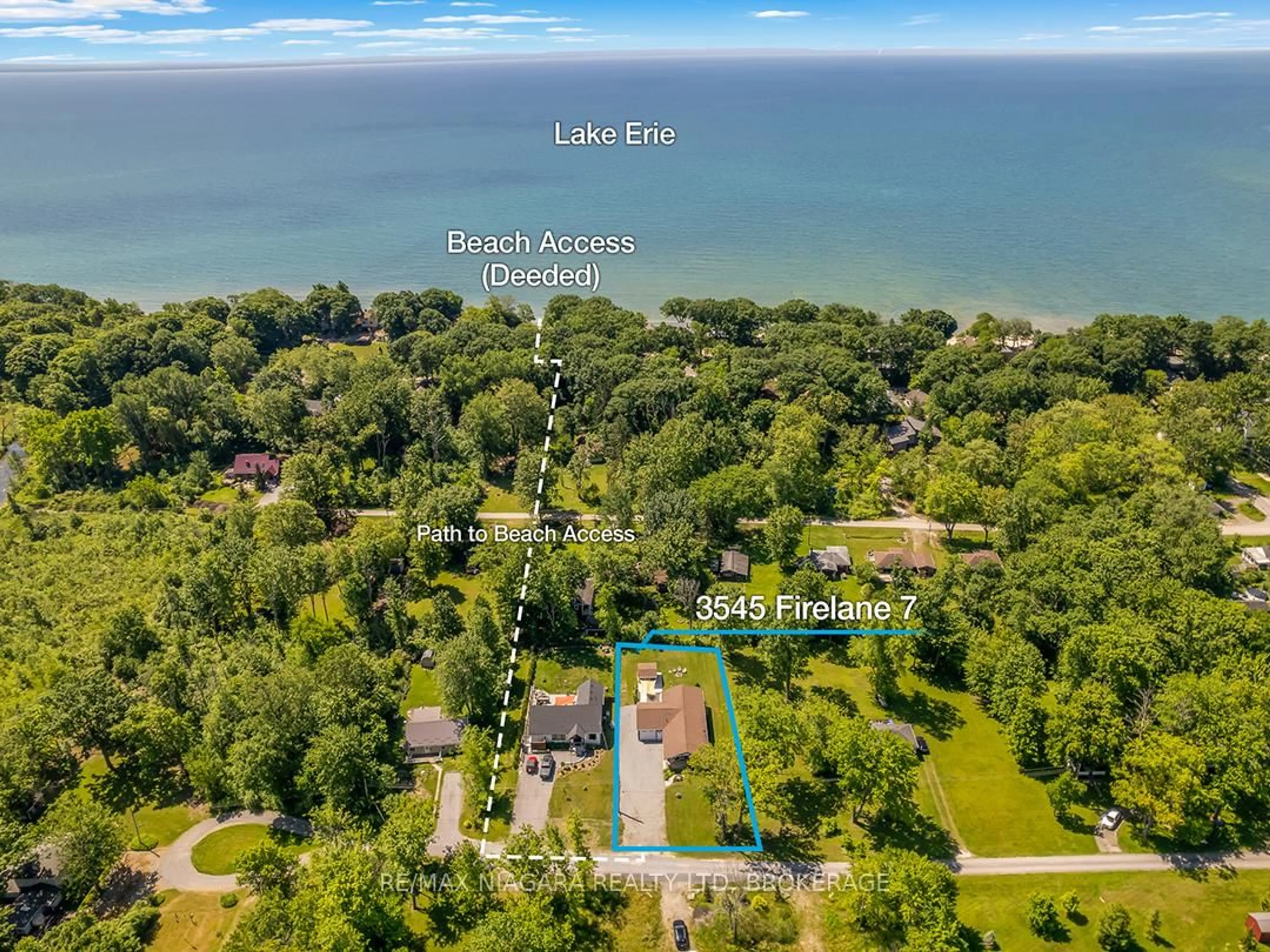 A pic from outside/outdoor area/front of a property/back of a property/a pic from drone, water/lake/river/ocean view for 3545 Firelane 7 Rd, Port Colborne Ontario L3K 5V3