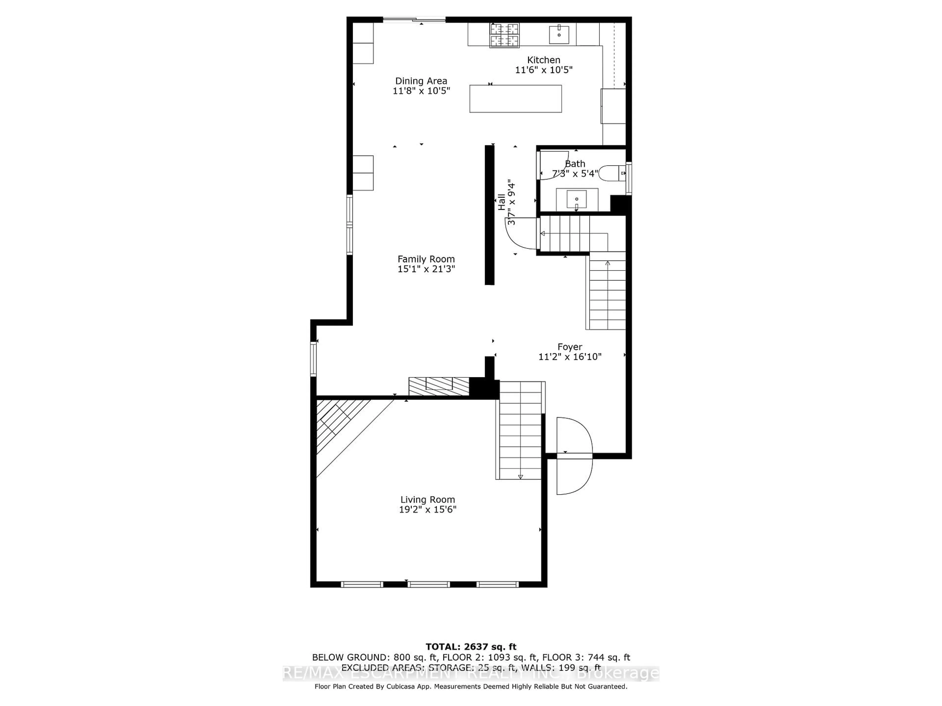 Floor plan for 245 FIRST Rd, Hamilton Ontario L8J 1H4