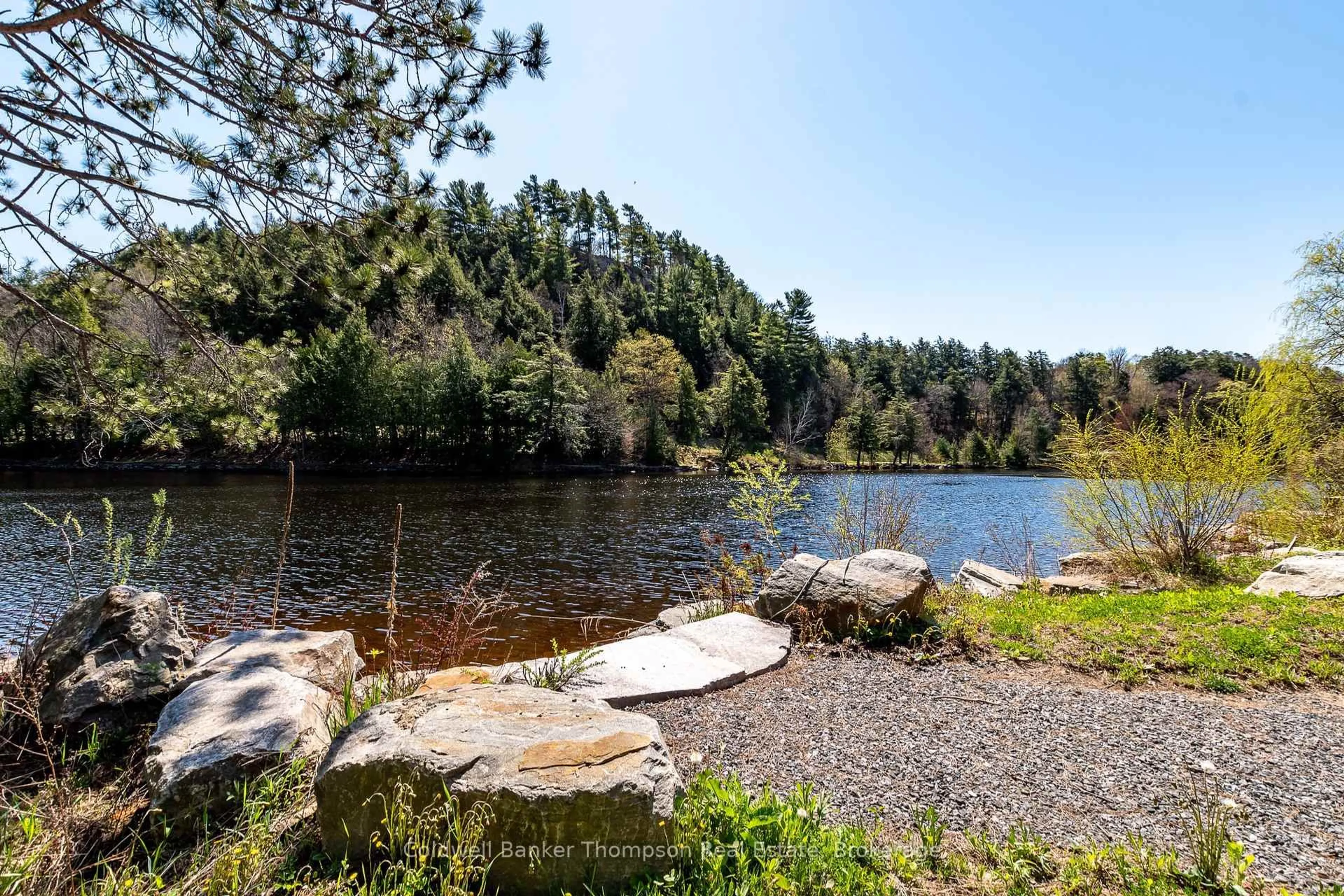 Patio, water/lake/river/ocean view for 32 Church St, Huntsville Ontario P1H 1G8