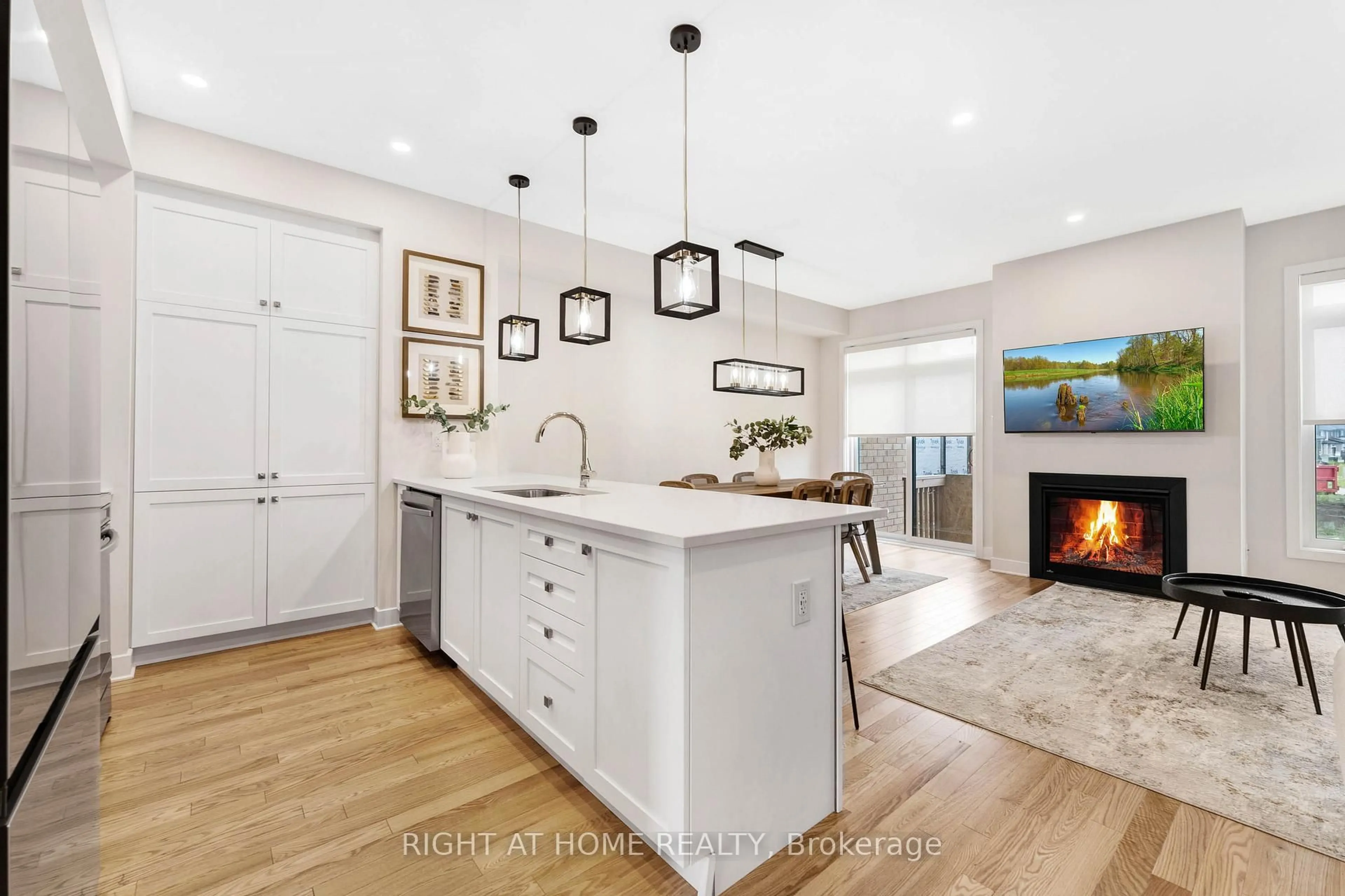 Open concept kitchen, ceramic/tile floor for 974 Acoustic Way, Ottawa Ontario K4M 0R1