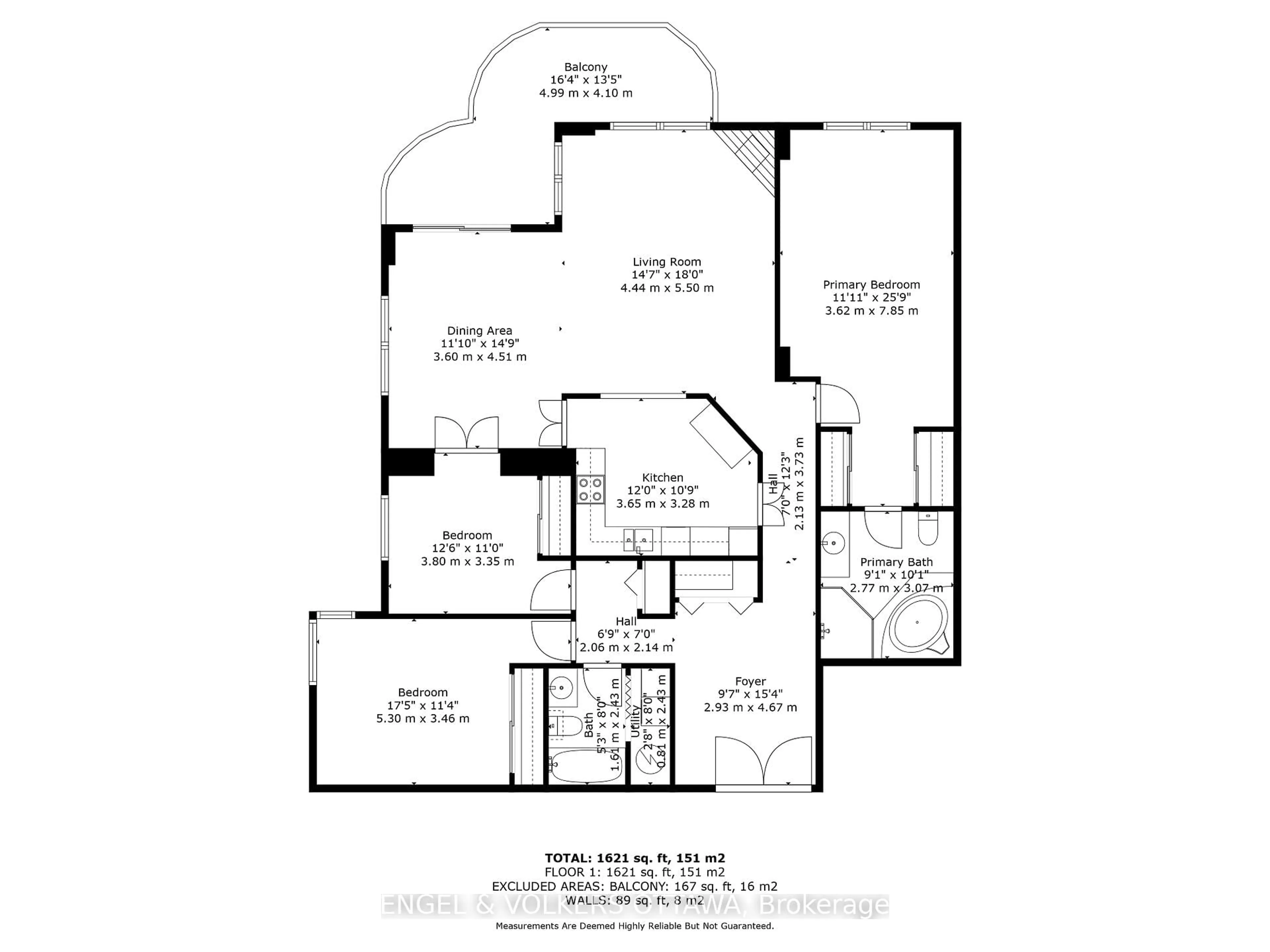 Floor plan for 3105 Carling Ave #305, Ottawa Ontario K2H 5A6
