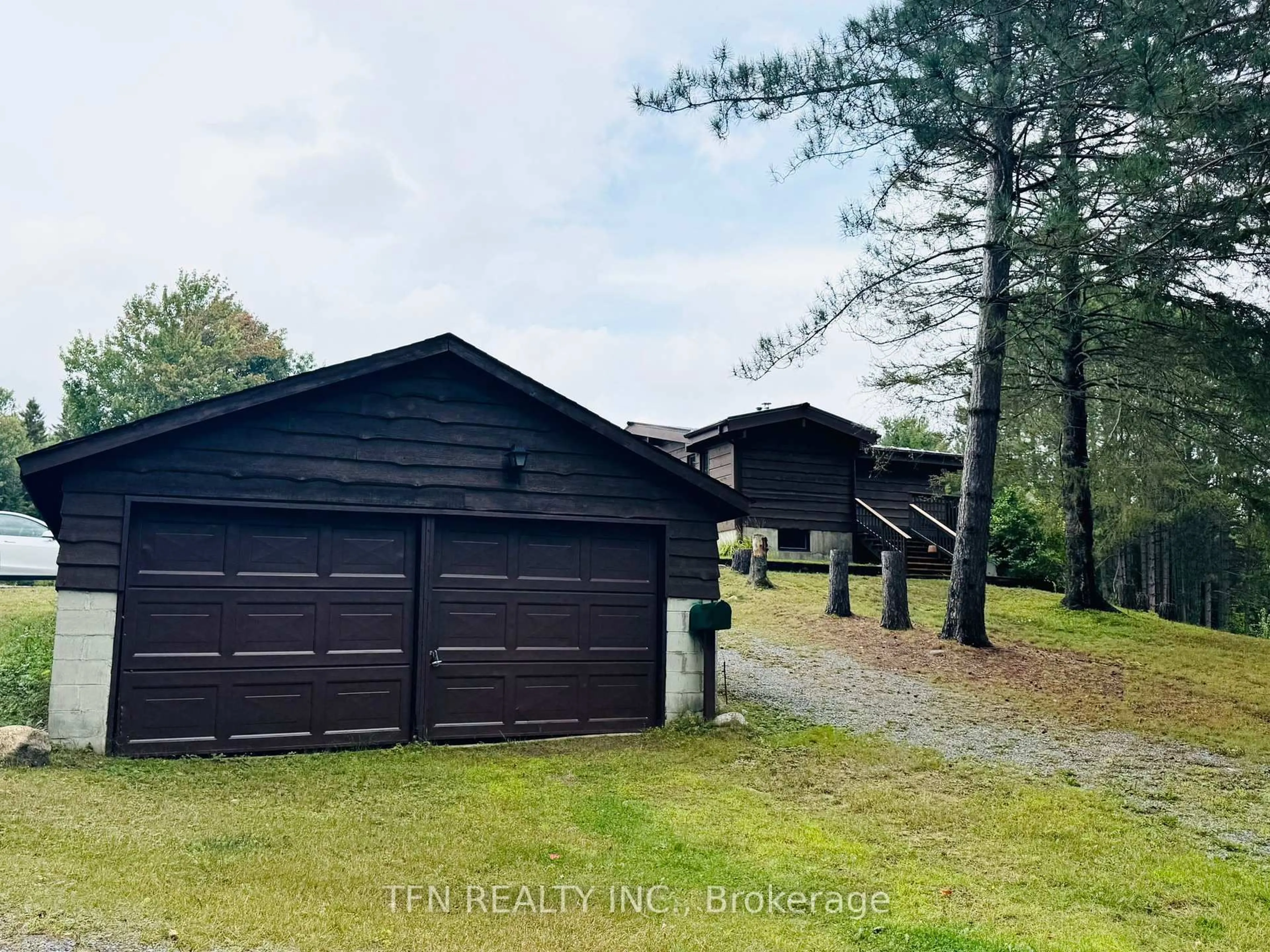 A pic from outside/outdoor area/front of a property/back of a property/a pic from drone, unknown for 110 Machar Strong Boundary Rd, Machar Ontario P0A 1X0