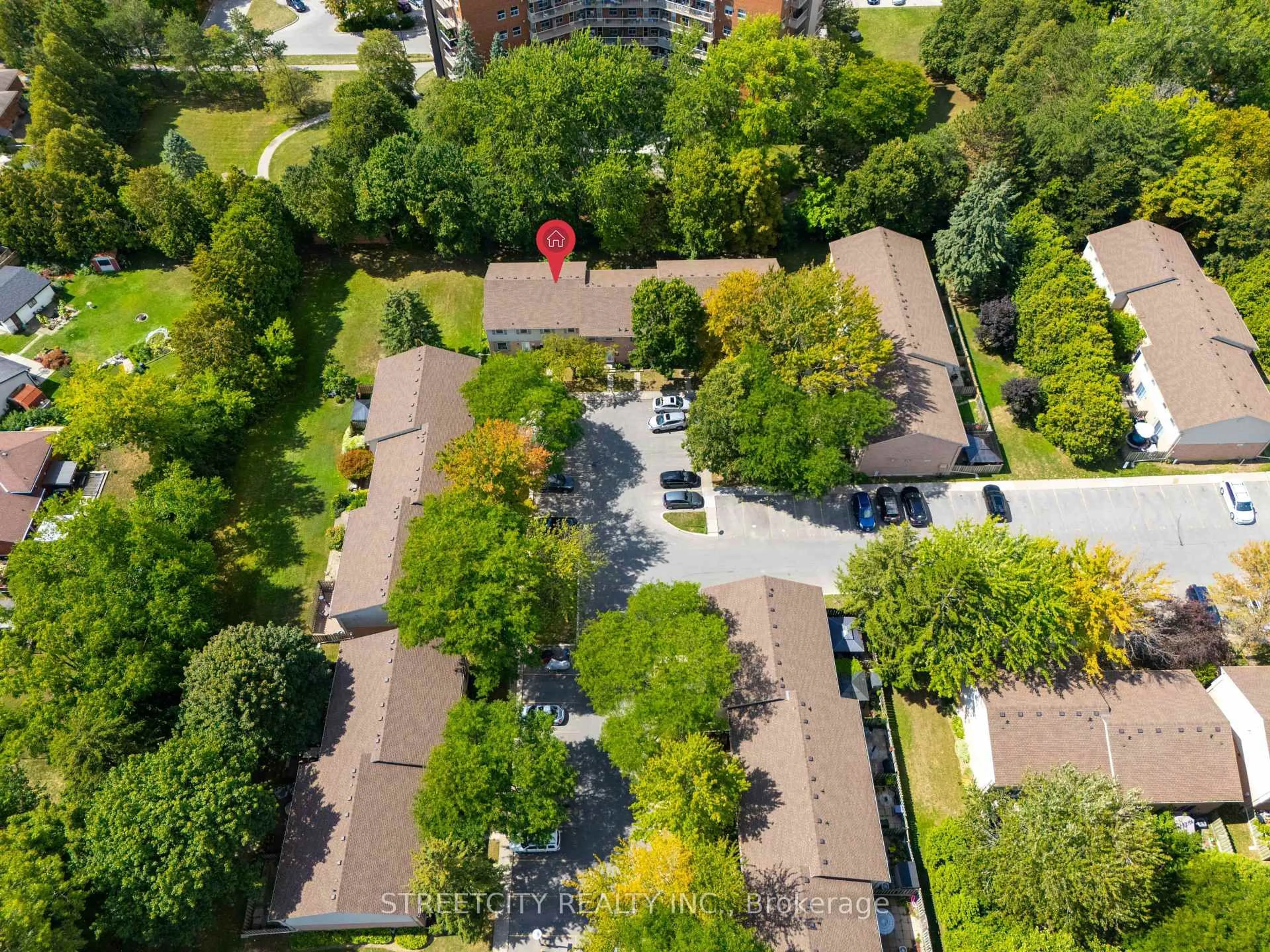 A pic from outside/outdoor area/front of a property/back of a property/a pic from drone, city buildings view from balcony for 1247 Huron St #81, London East Ontario N5Y 4X7