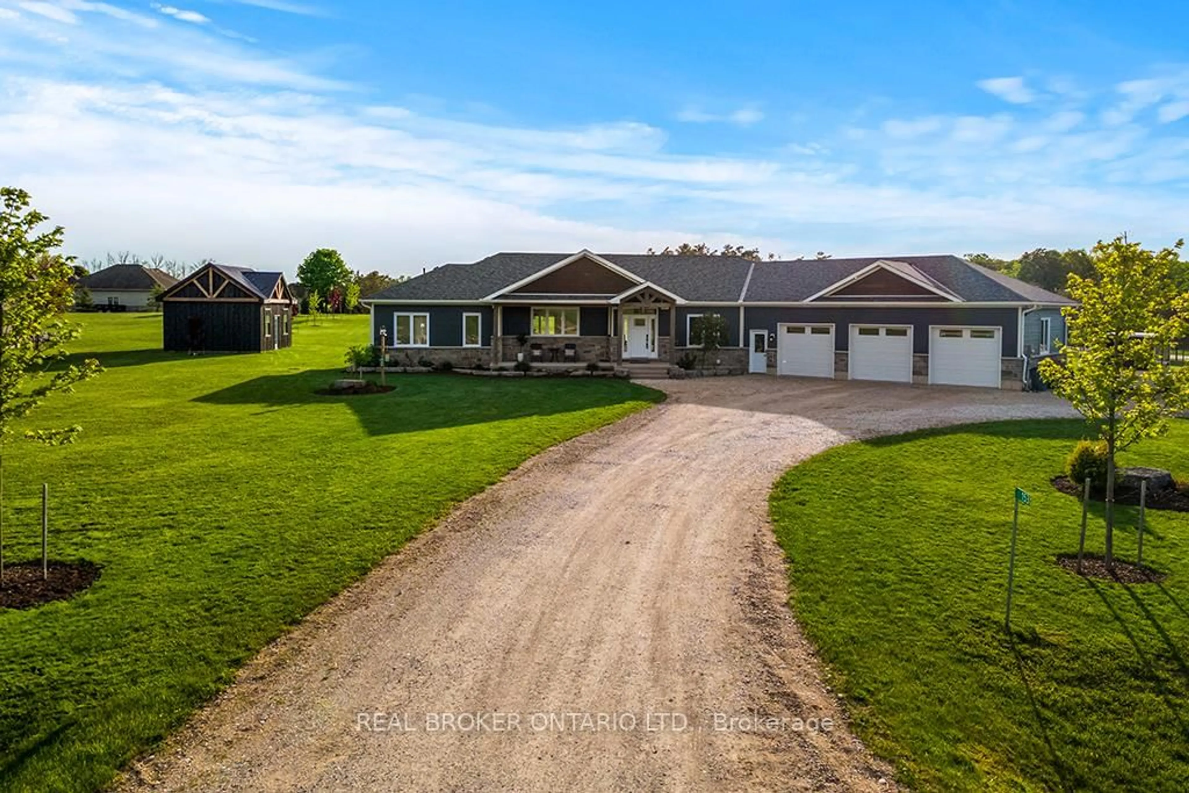 A pic from outside/outdoor area/front of a property/back of a property/a pic from drone, street for 153 Marshall Heights Rd, West Grey Ontario N0G 1R0