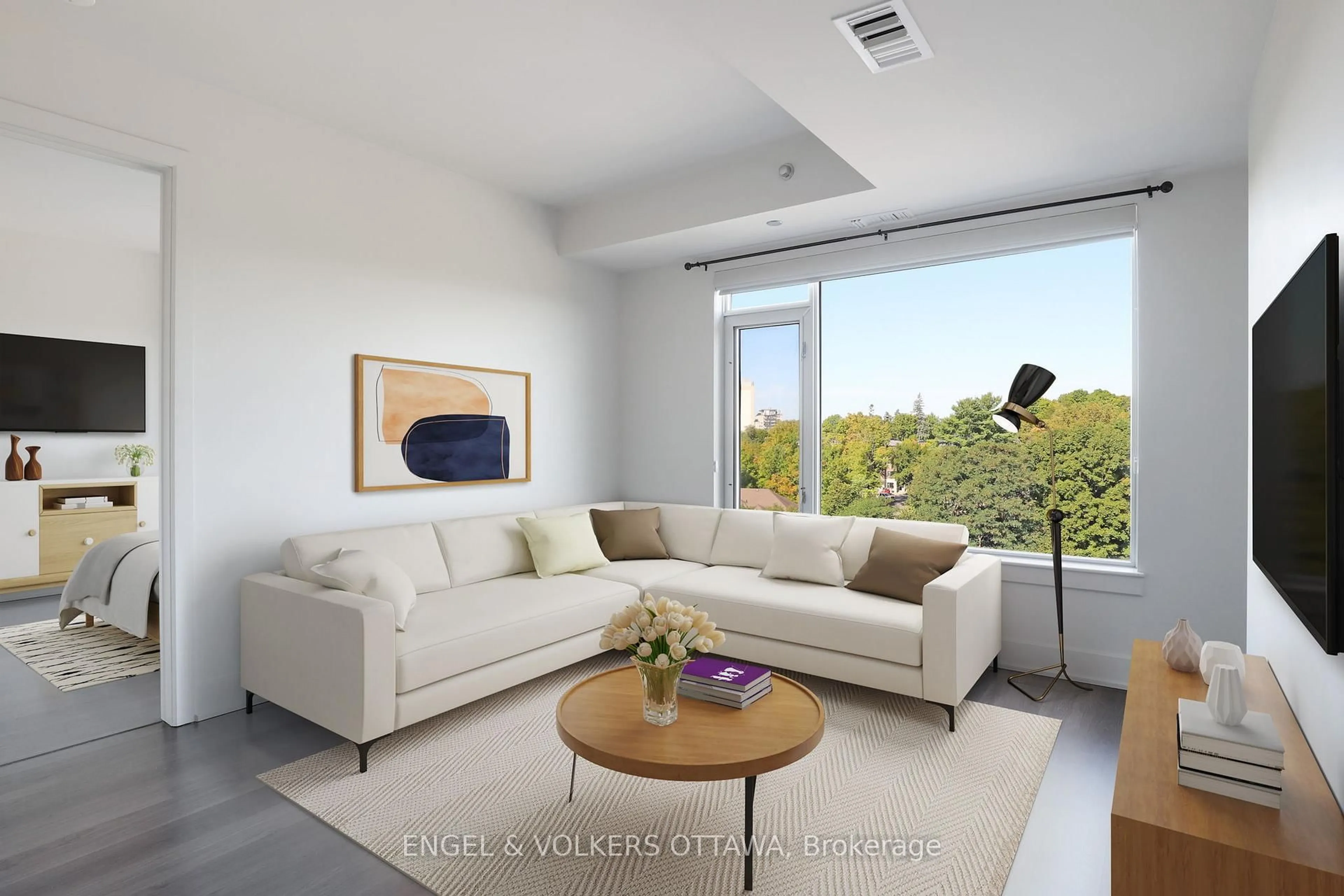 Living room with furniture, unknown for 7 Marquette Ave #813, Ottawa Ontario K1L 8A7