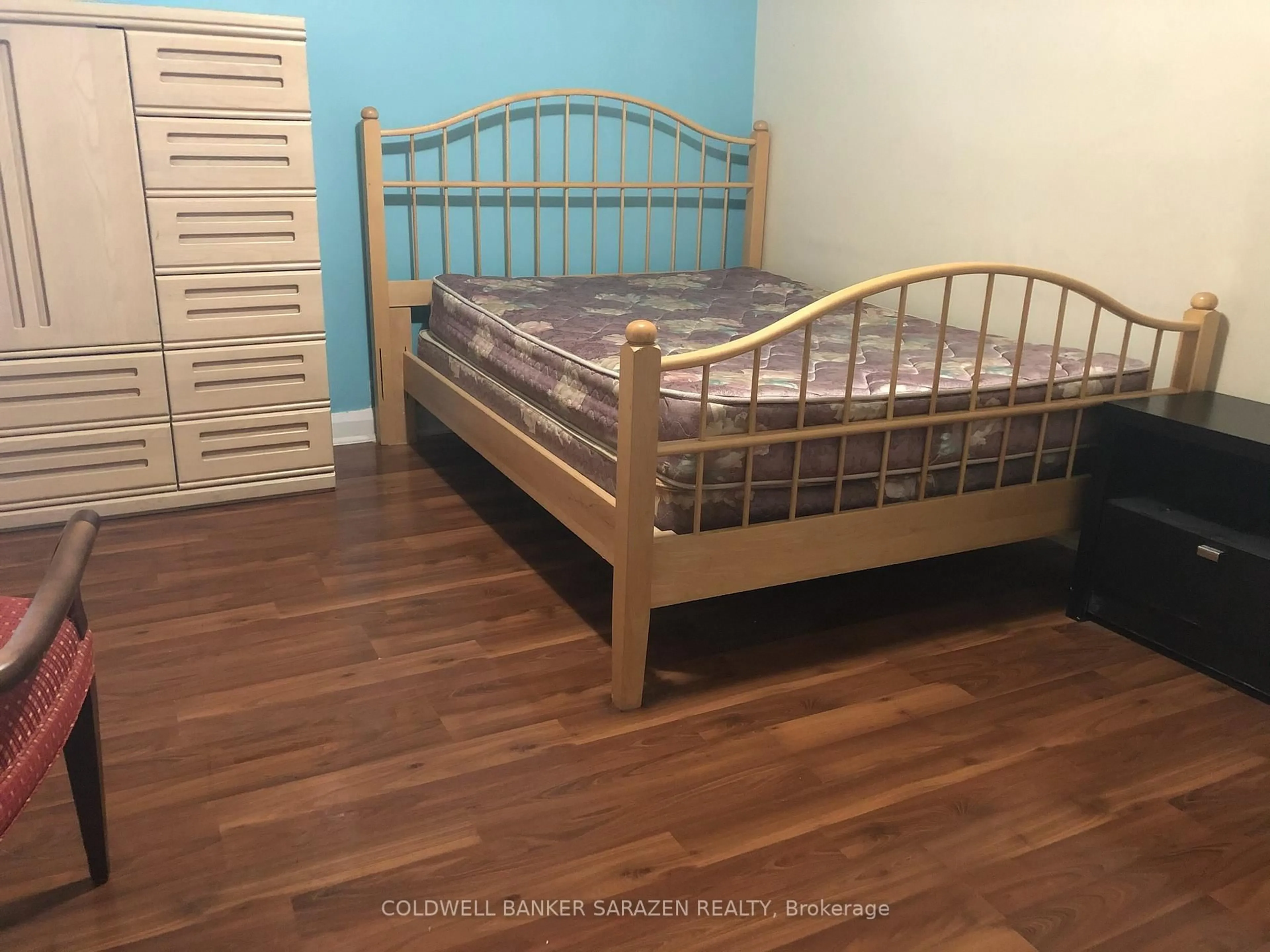 Bedroom with bed, wood/laminate floor for 249-251 JOFFRE BELANGER Way, Ottawa Ontario K1L 5K9