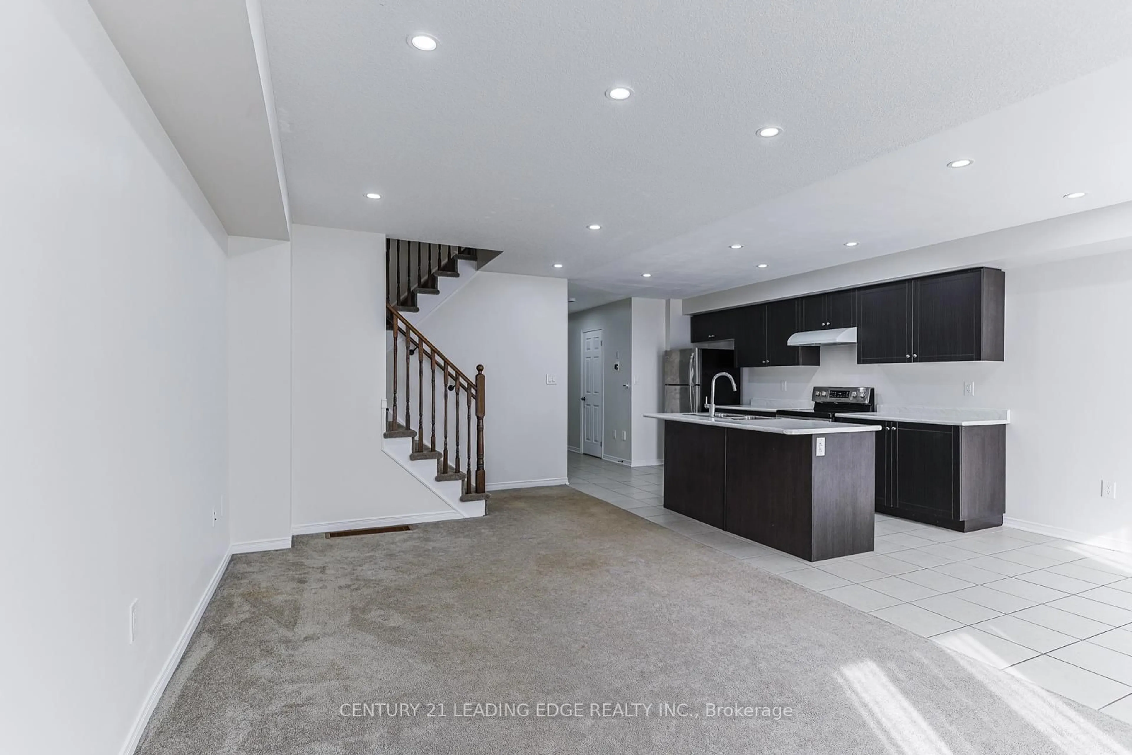 Open concept kitchen, cement floor for 153 Thompson Rd, Haldimand Ontario N3W 1V3