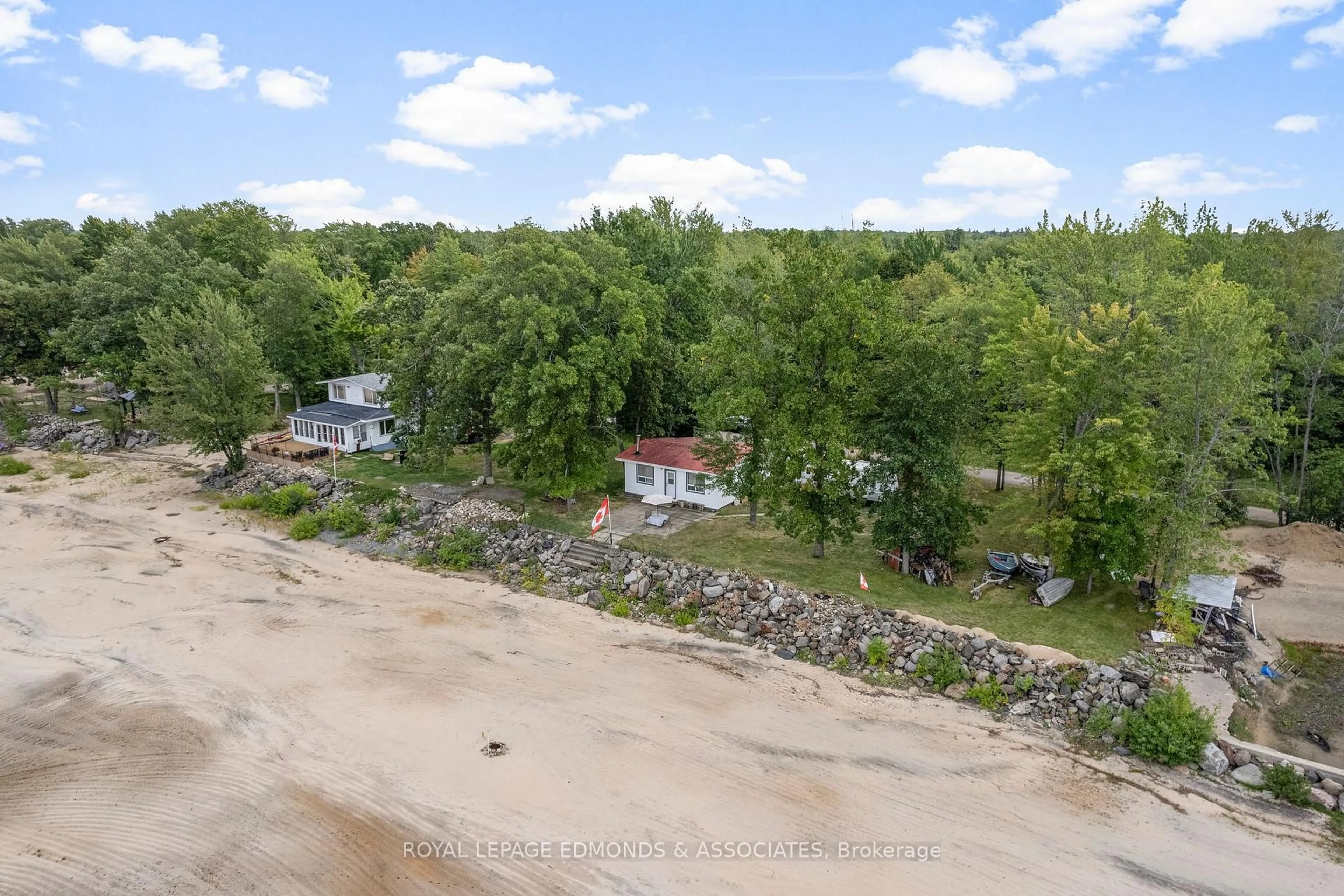 A pic from outside/outdoor area/front of a property/back of a property/a pic from drone, water/lake/river/ocean view for 45 Greatview Tr, Pembroke Ontario K8A 6W2