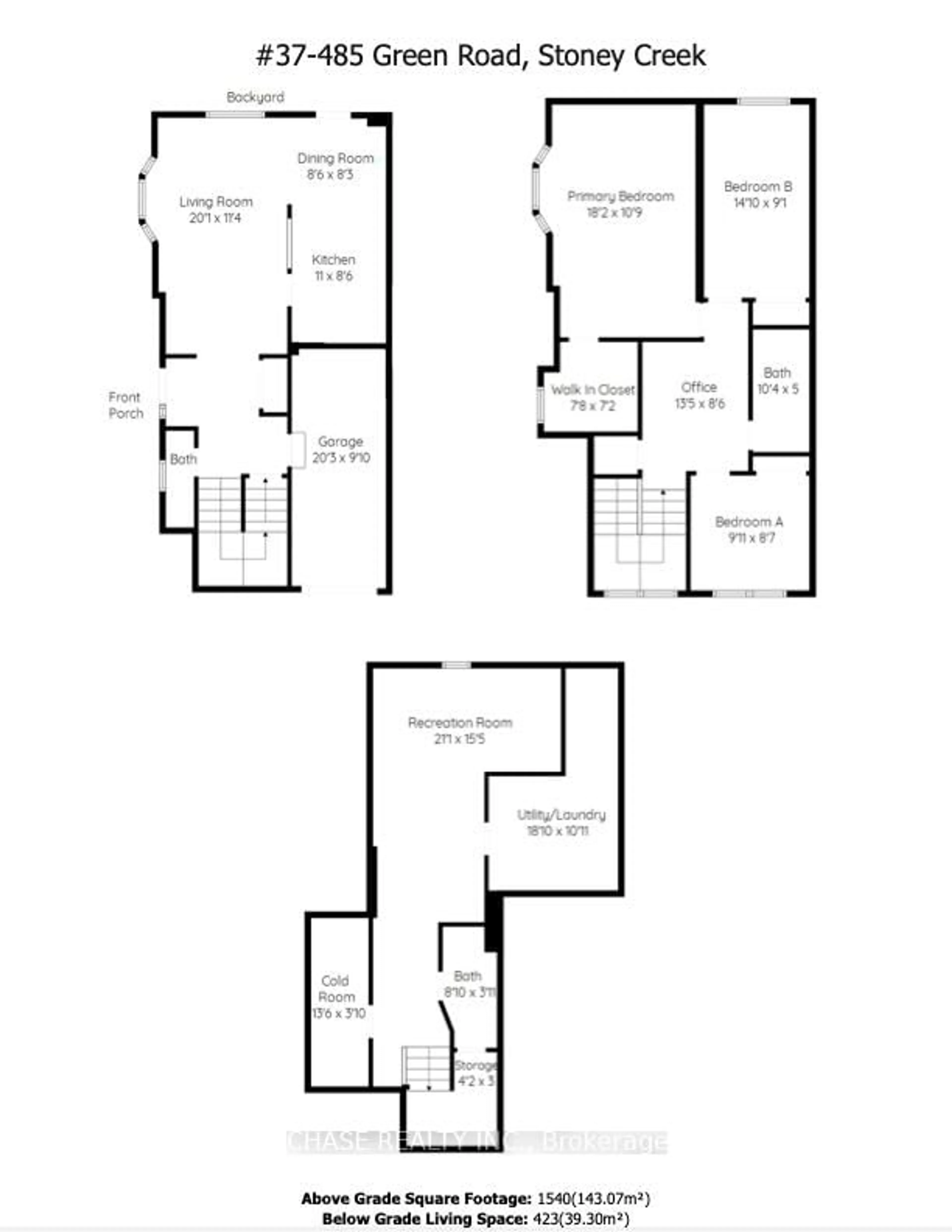 Floor plan for 485 Green Rd #37, Hamilton Ontario L8E 6A7