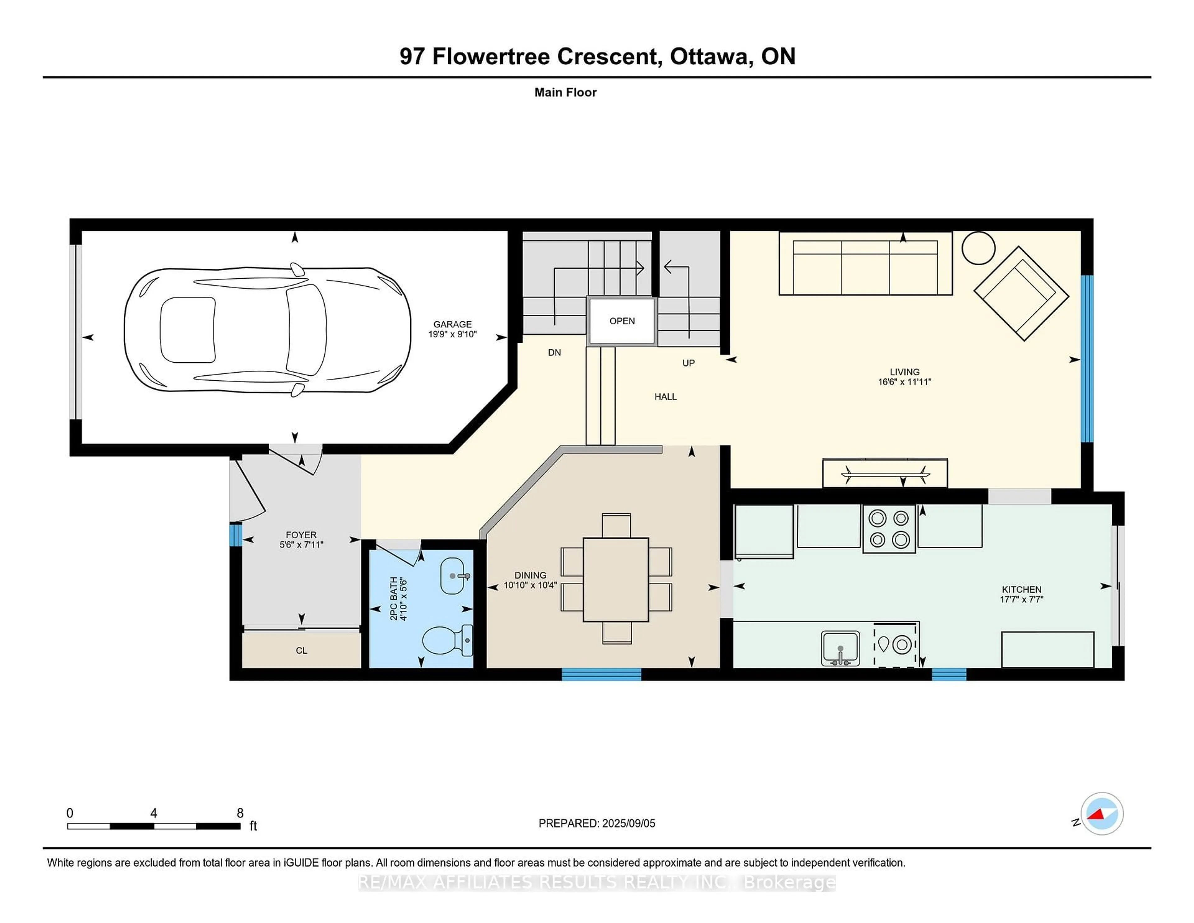 Floor plan for 97 Flowertree Cres, Ottawa Ontario K2M 2R7