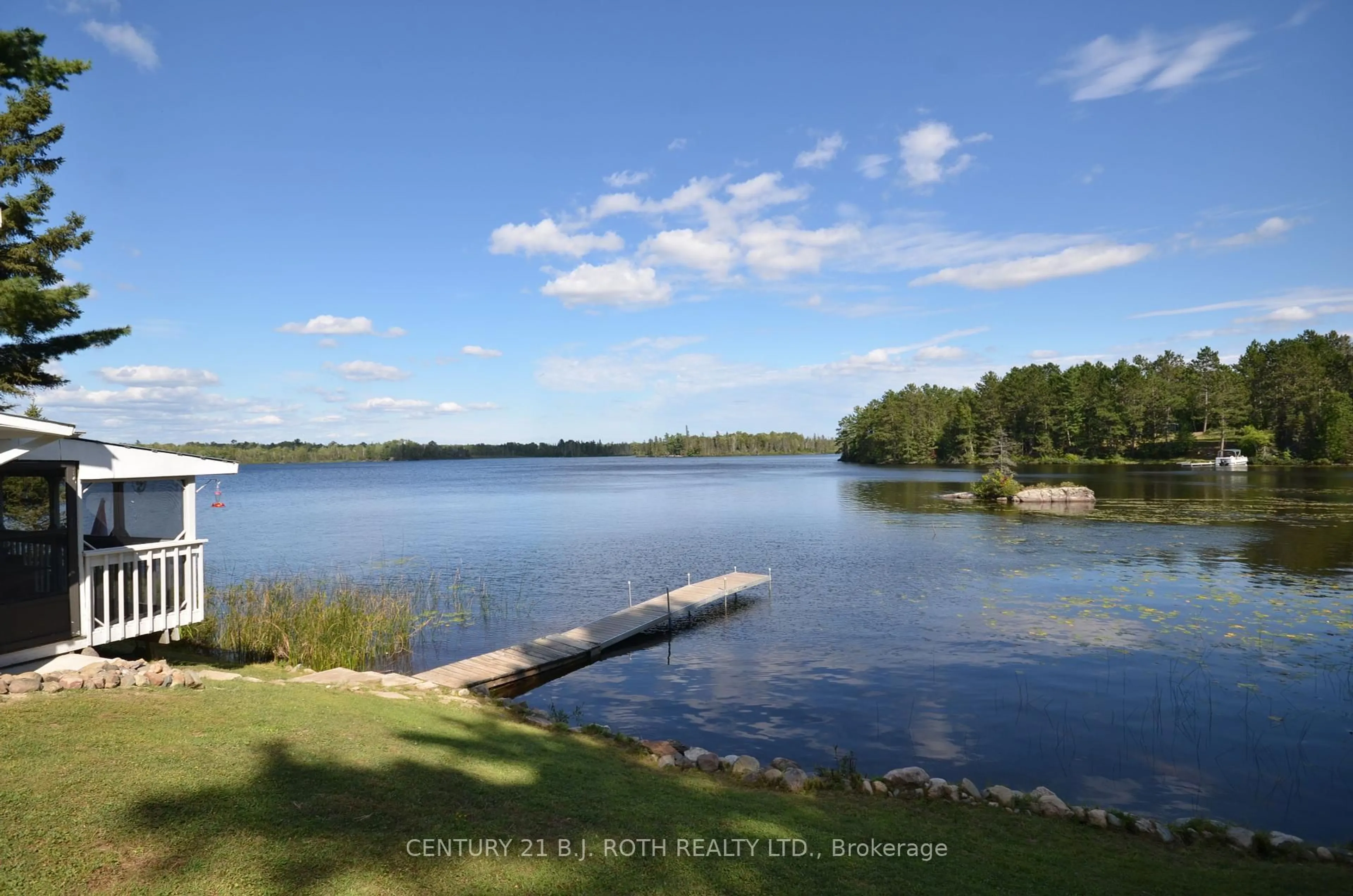 A pic from outside/outdoor area/front of a property/back of a property/a pic from drone, water/lake/river/ocean view for 45 Lionel Rd, West Nipissing Ontario P0H 2M0