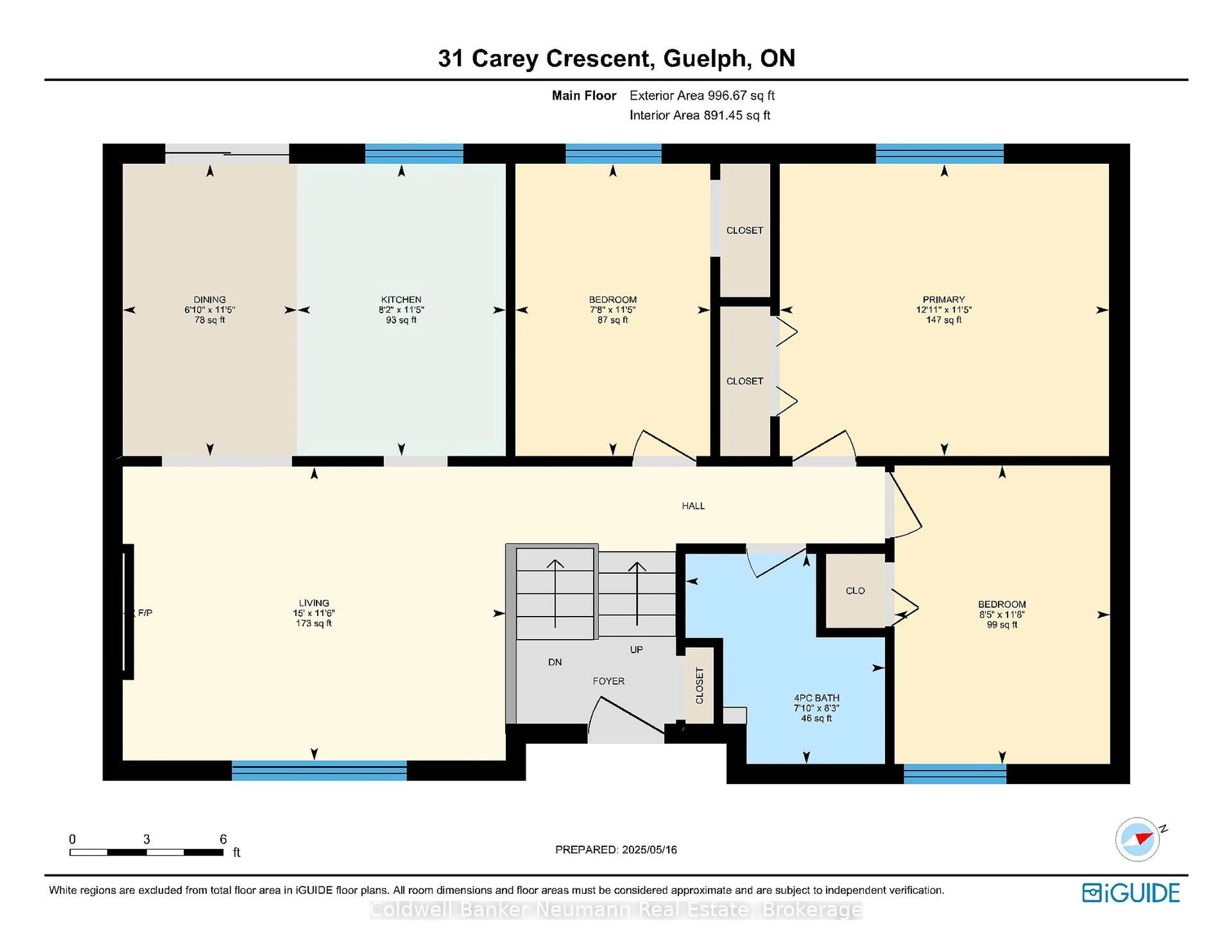 Floor plan for 31 Carey Cres, Guelph Ontario N1H 7J9